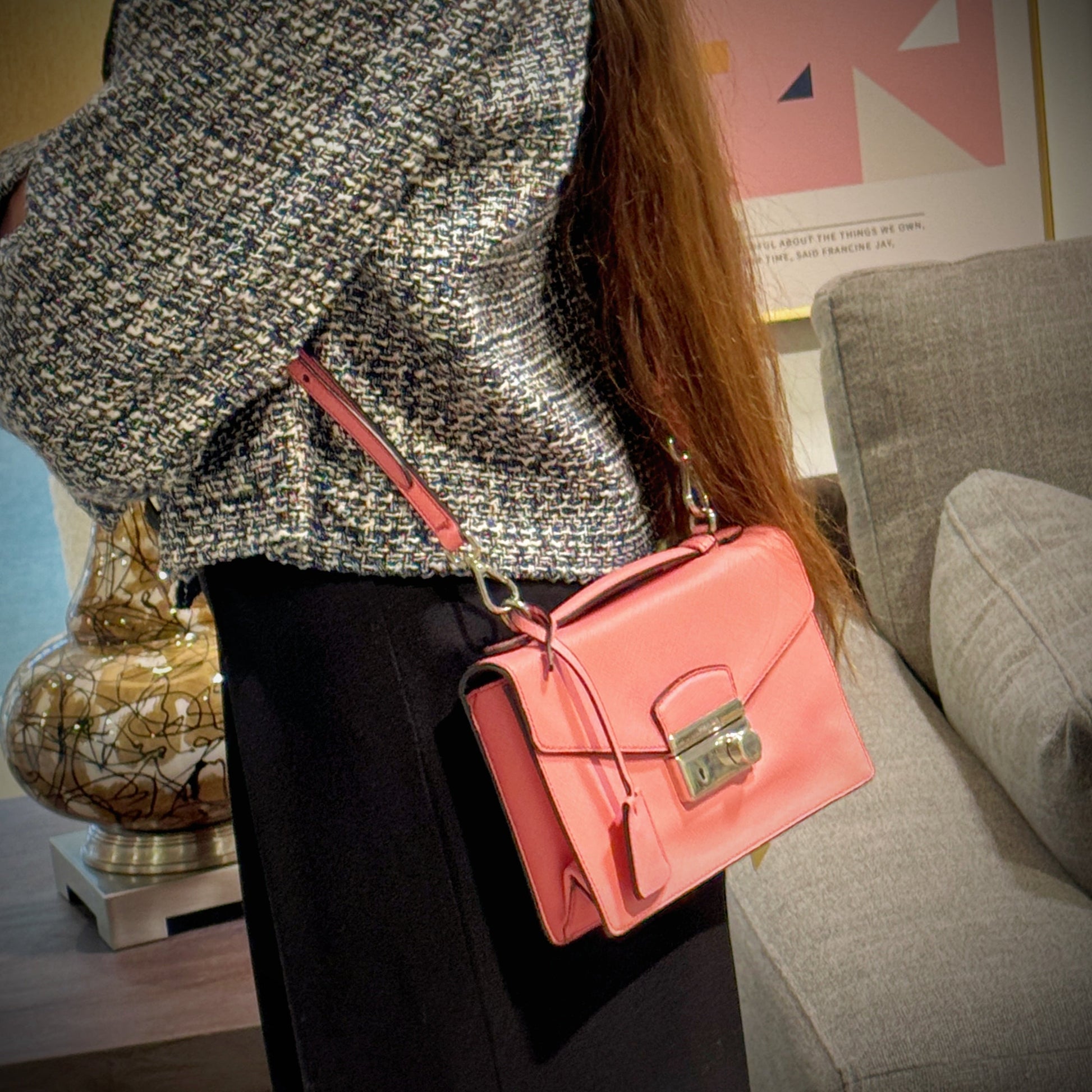 Prada Lux Sound Bag Tws Saffiano Mini Clutch Bag