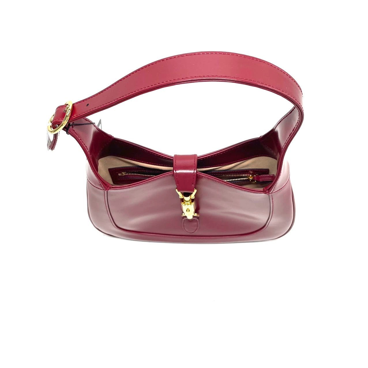 Gucci Jackie Burgundy Leather Red Small Shoulder Bag