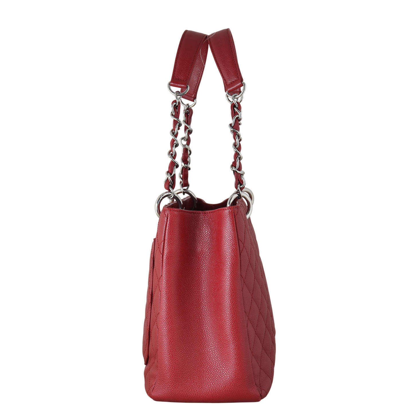 Chanel Grand Shopping Tote Quilted Red Shoulder Bag Tote 10112025