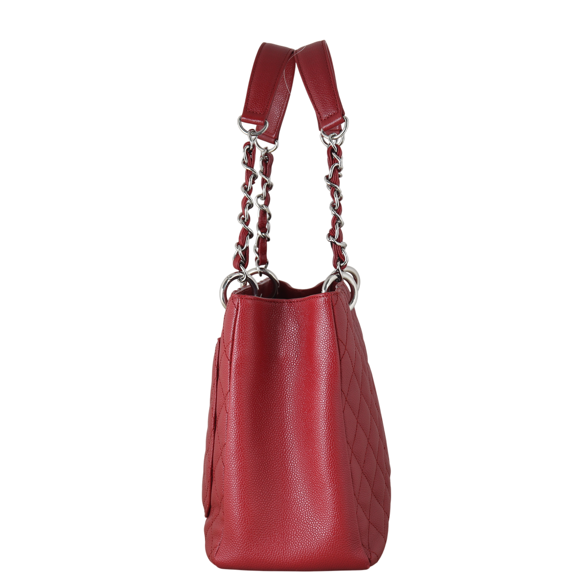Chanel Grand Shopping Tote Quilted Red Shoulder Bag Tote 10112025