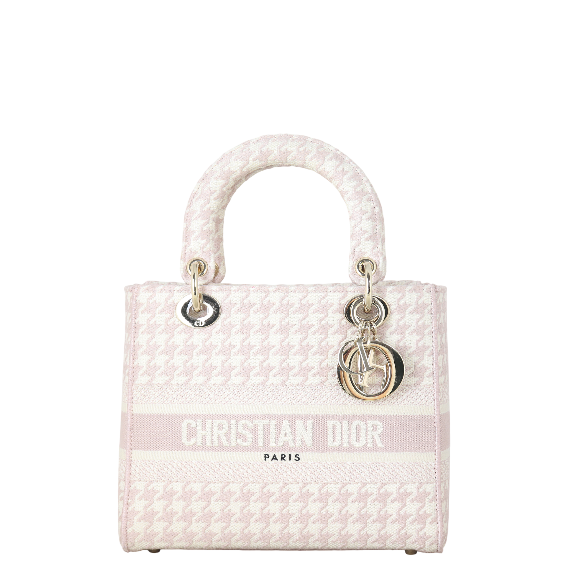 Dior Lady D Lite Houndstooth Handbag Medium Travel Bag