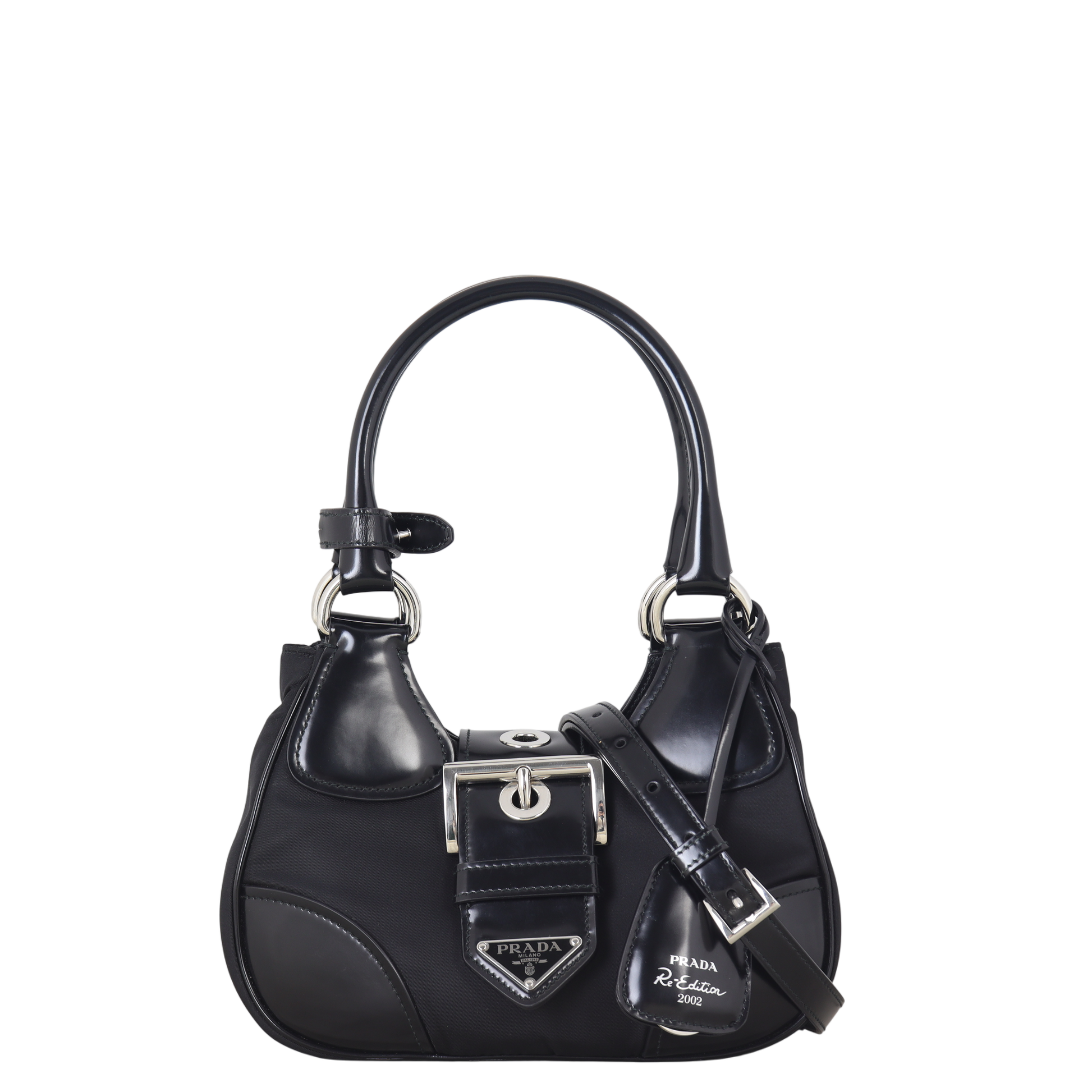 Prada Tote Bag Re- Moon Tote Nylon Black Shoulder Bag