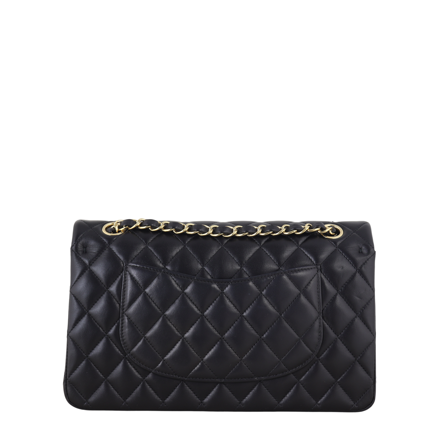 Chanel Classic Double Flap Lambskin Handbag Quilted Black Crossbody Bag Lambskin 24112025