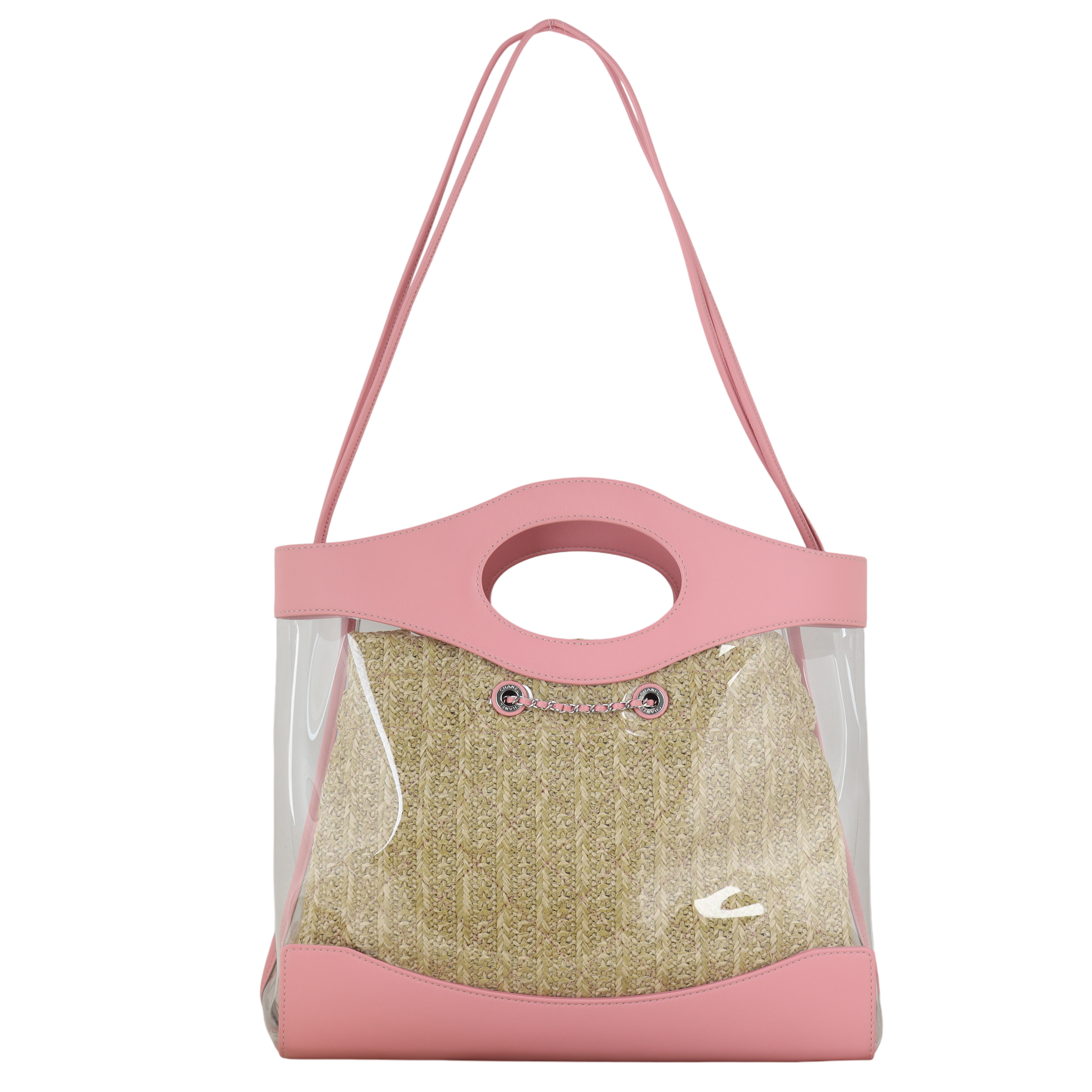 Chanel 31 PVC Shopping Bag Brown Pink Shoulder Bag
