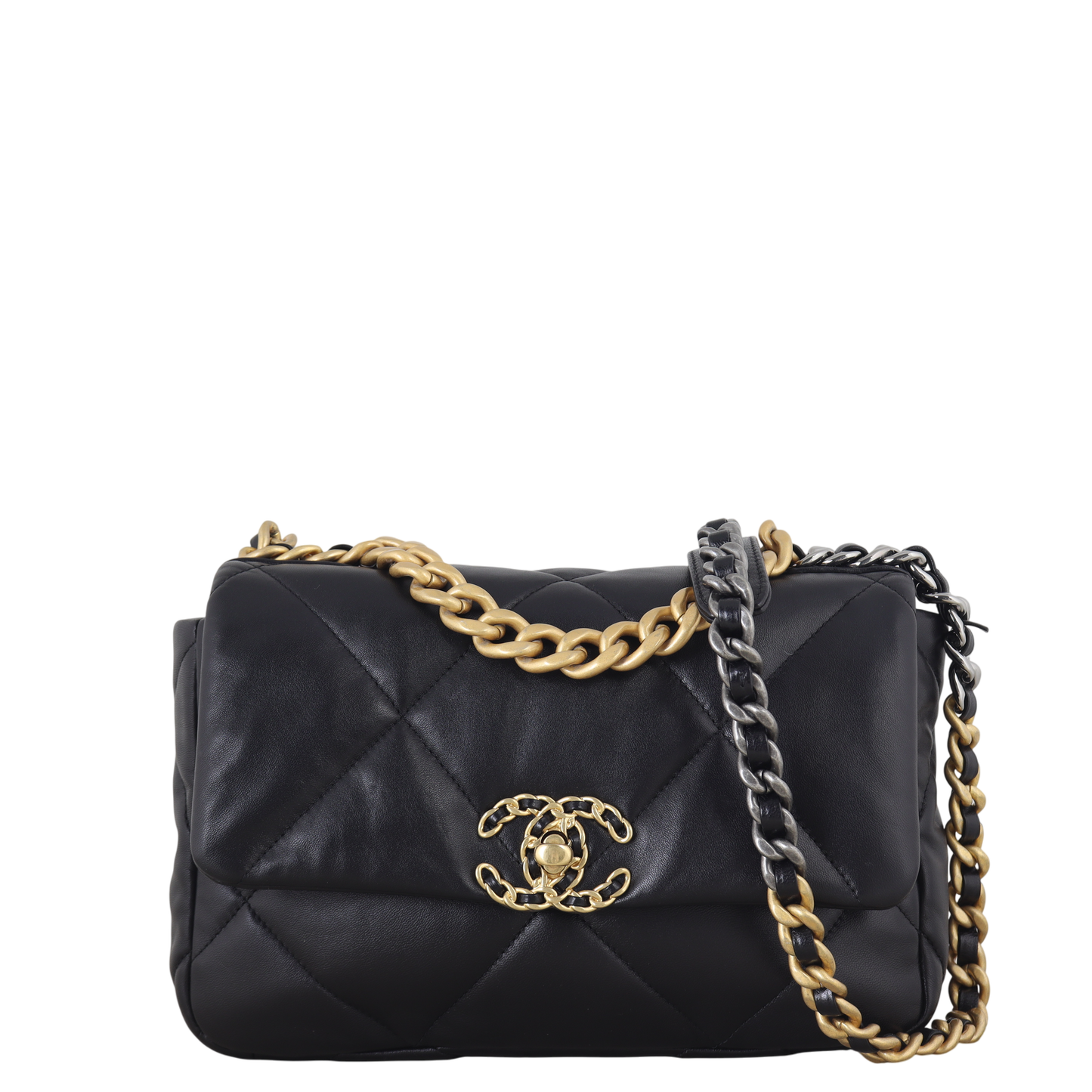 Chanel 19 Flap Bag Quilted Black Crossbody Bag Medium 24112025