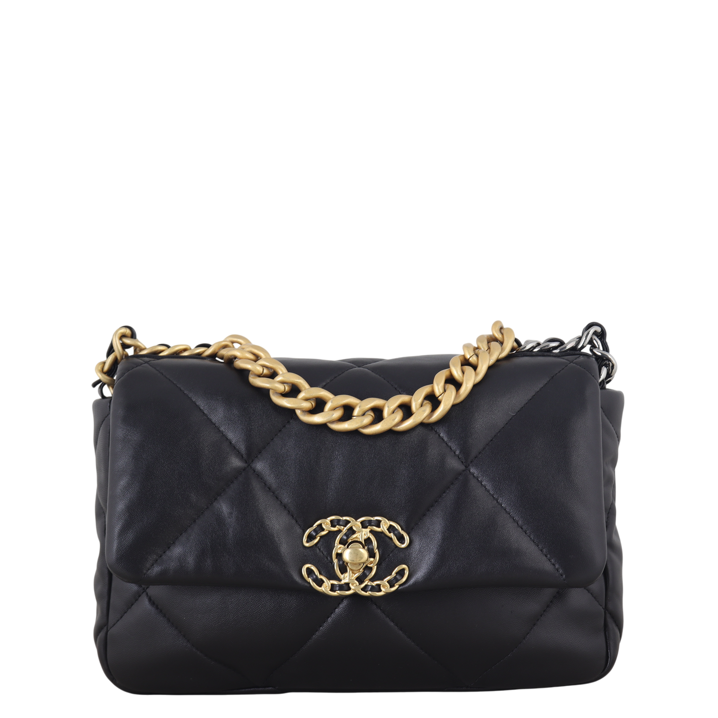 Chanel 19 Flap Bag Quilted Black Crossbody Bag Medium 24112025