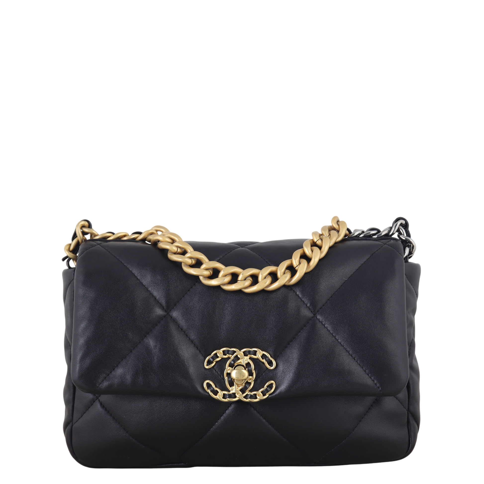 Chanel 19 Flap Bag Quilted Black Crossbody Bag Medium 24112025