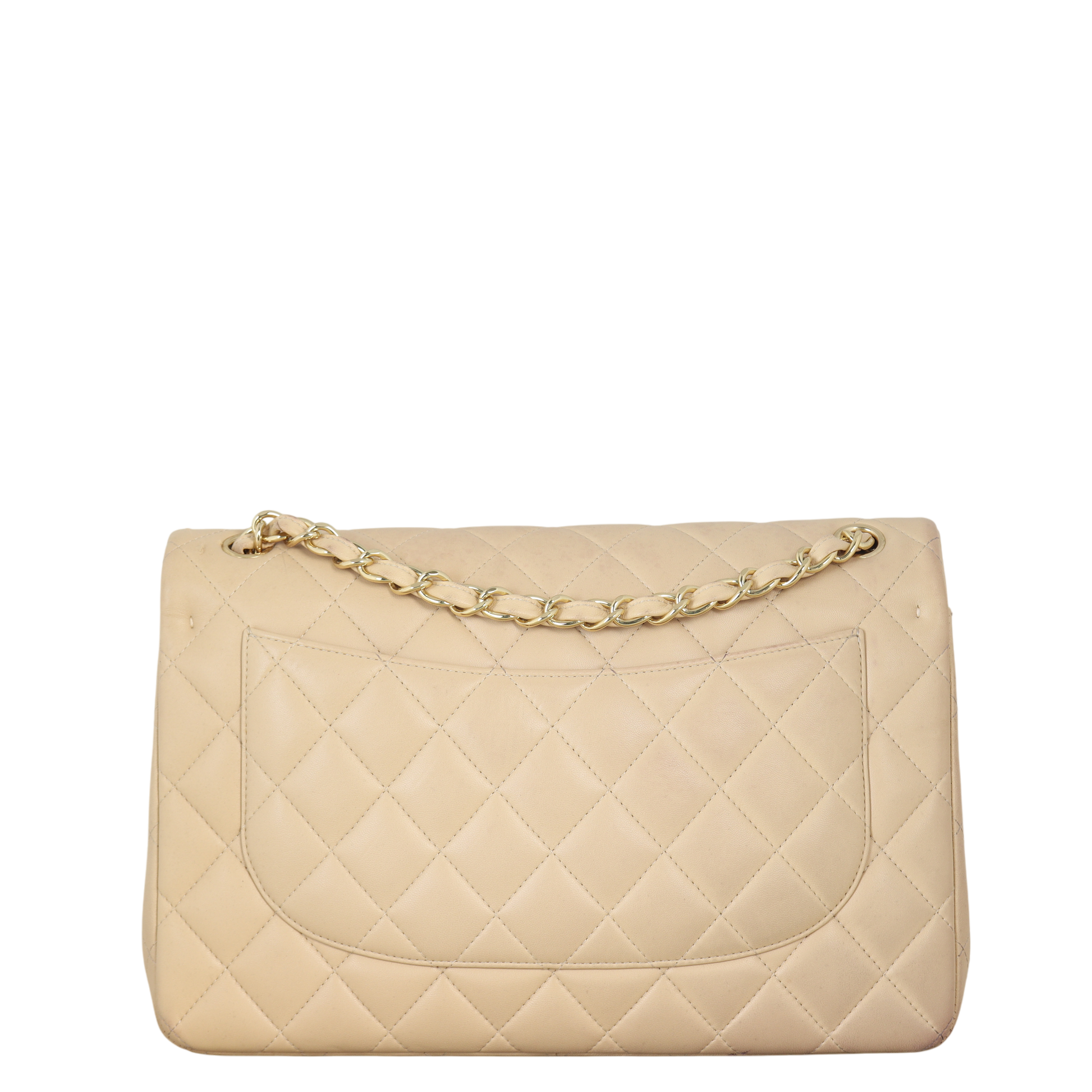 Chanel Classic Double Jumbo Lambskin Handbag Quilted Flap Shoulder Bag