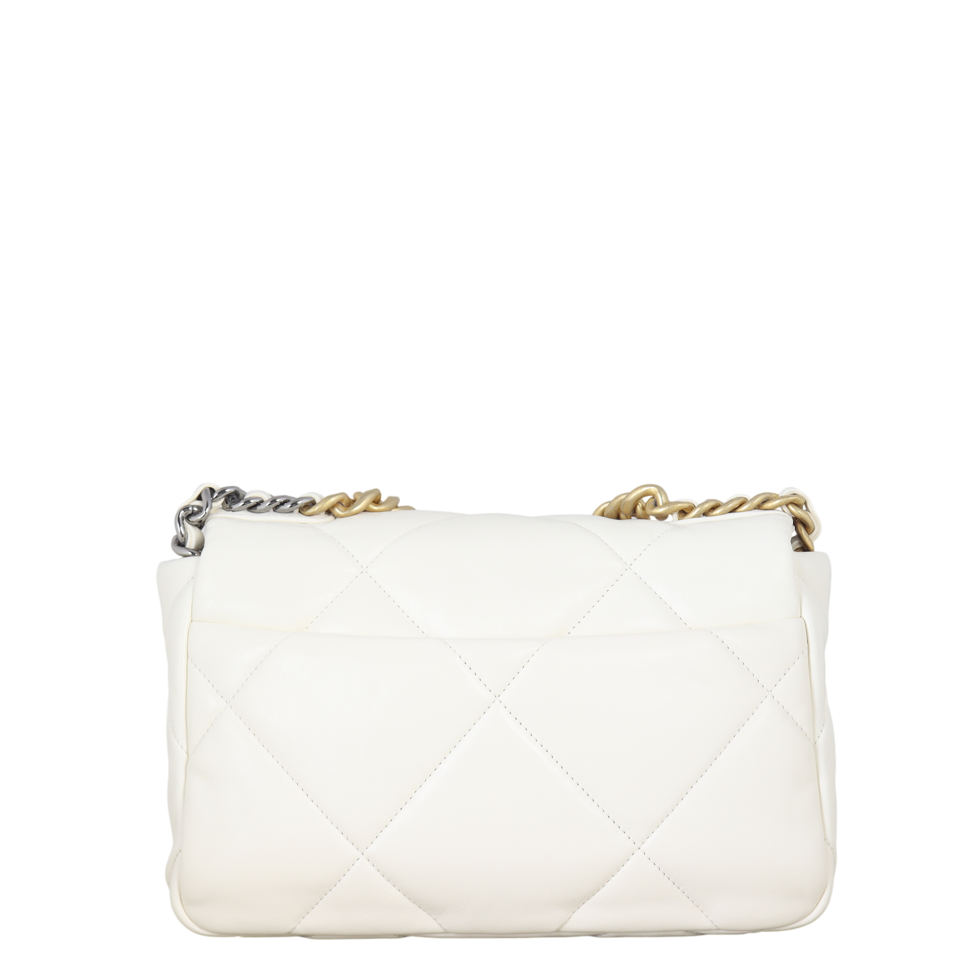 Chanel 19 Flap Bag Quilted White Shoulder Bag