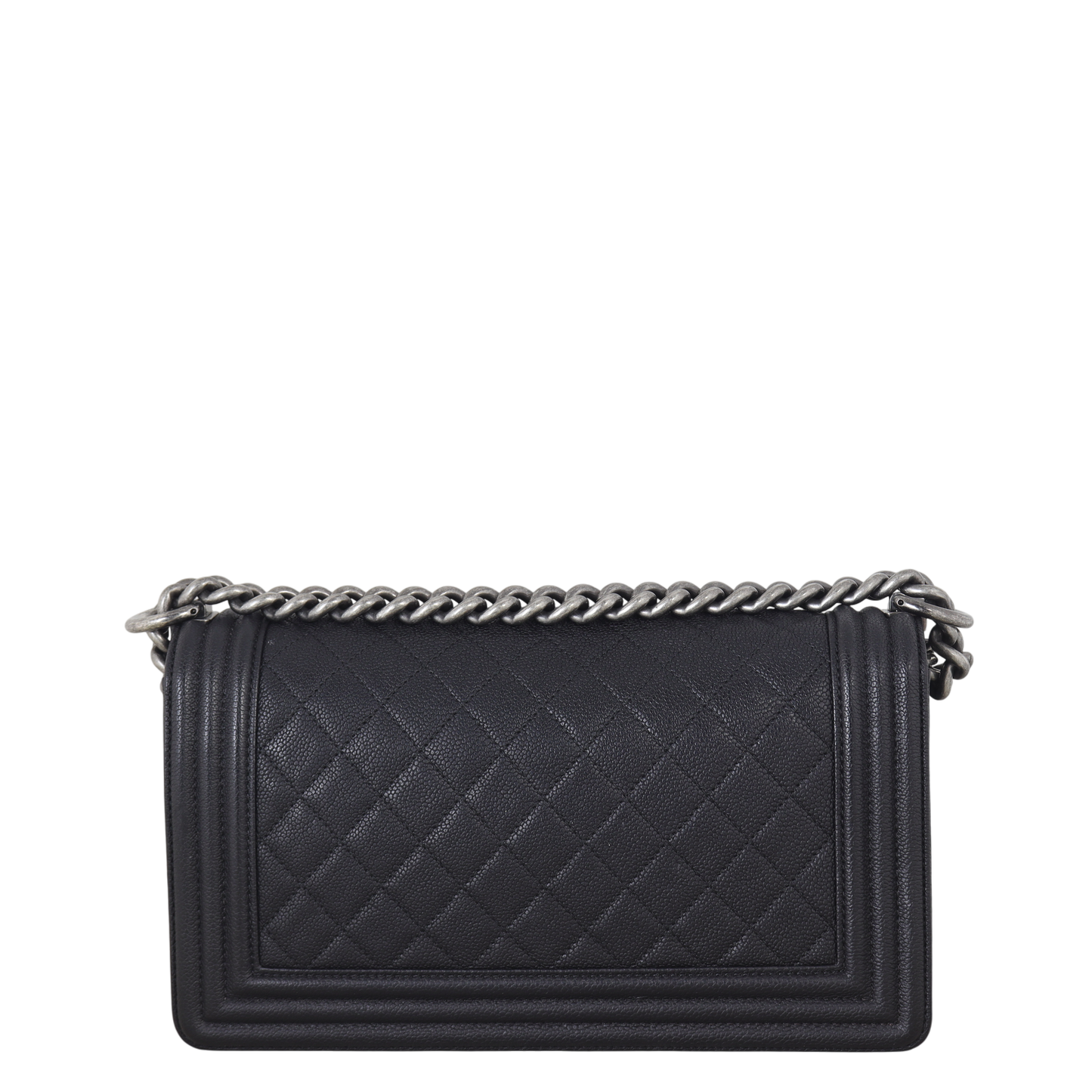Chanel Boy Old Handbag Quilted Black Crossbody Bag Medium 25112025