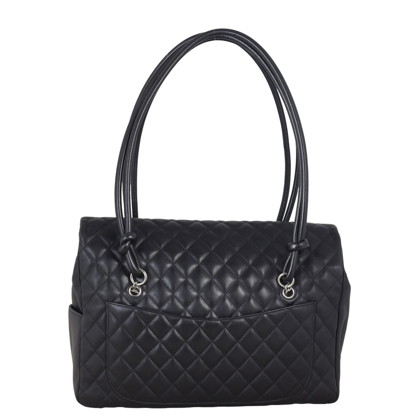 Chanel Ligne Cambon Flap Tote Quilted Black Shoulder Bag
