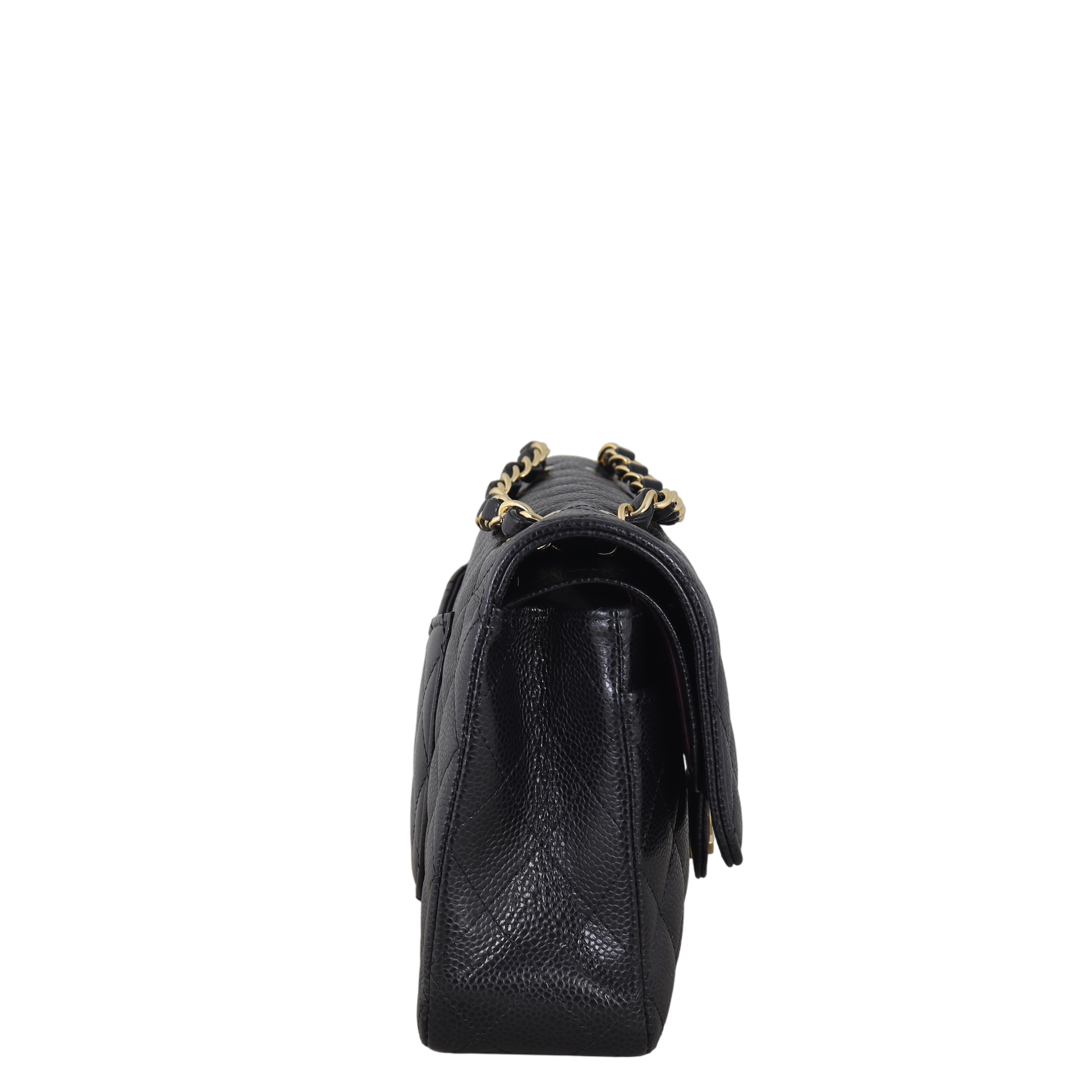 Chanel Classic Double Caviar Handbag Quilted Medium Shoulder Bag