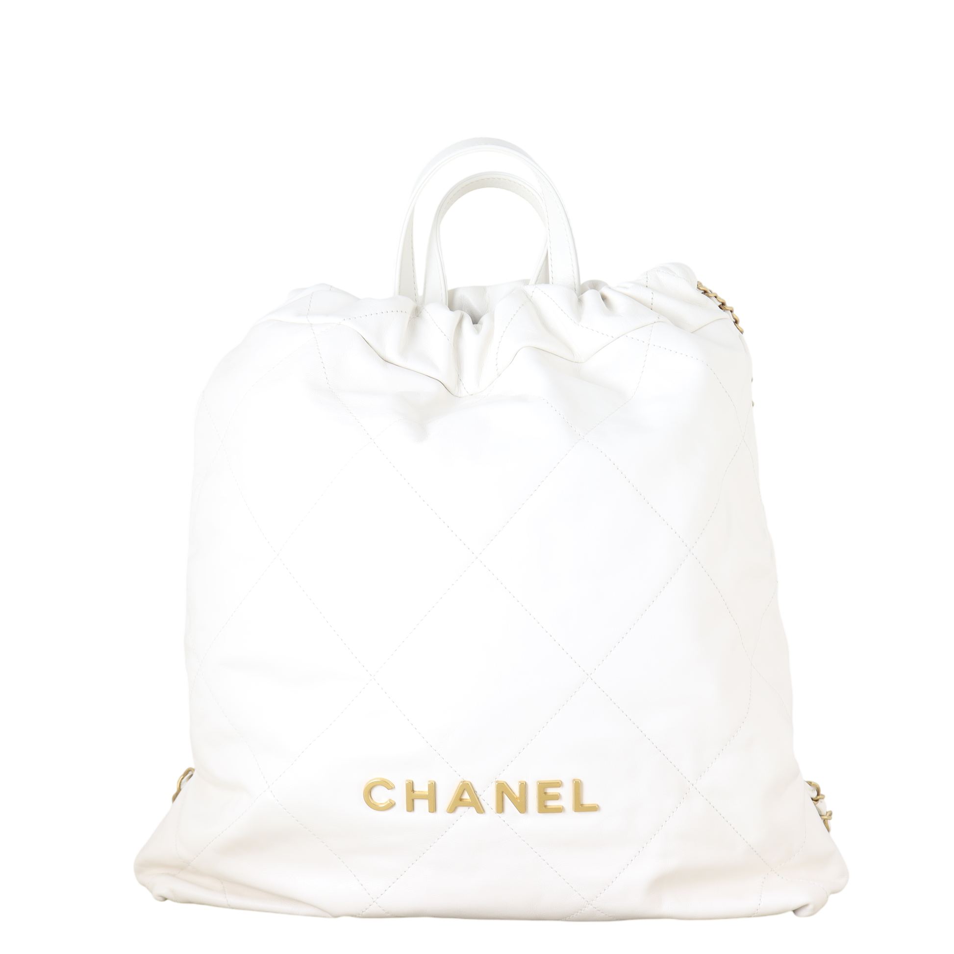 Chanel 22 Backpack Quilted White