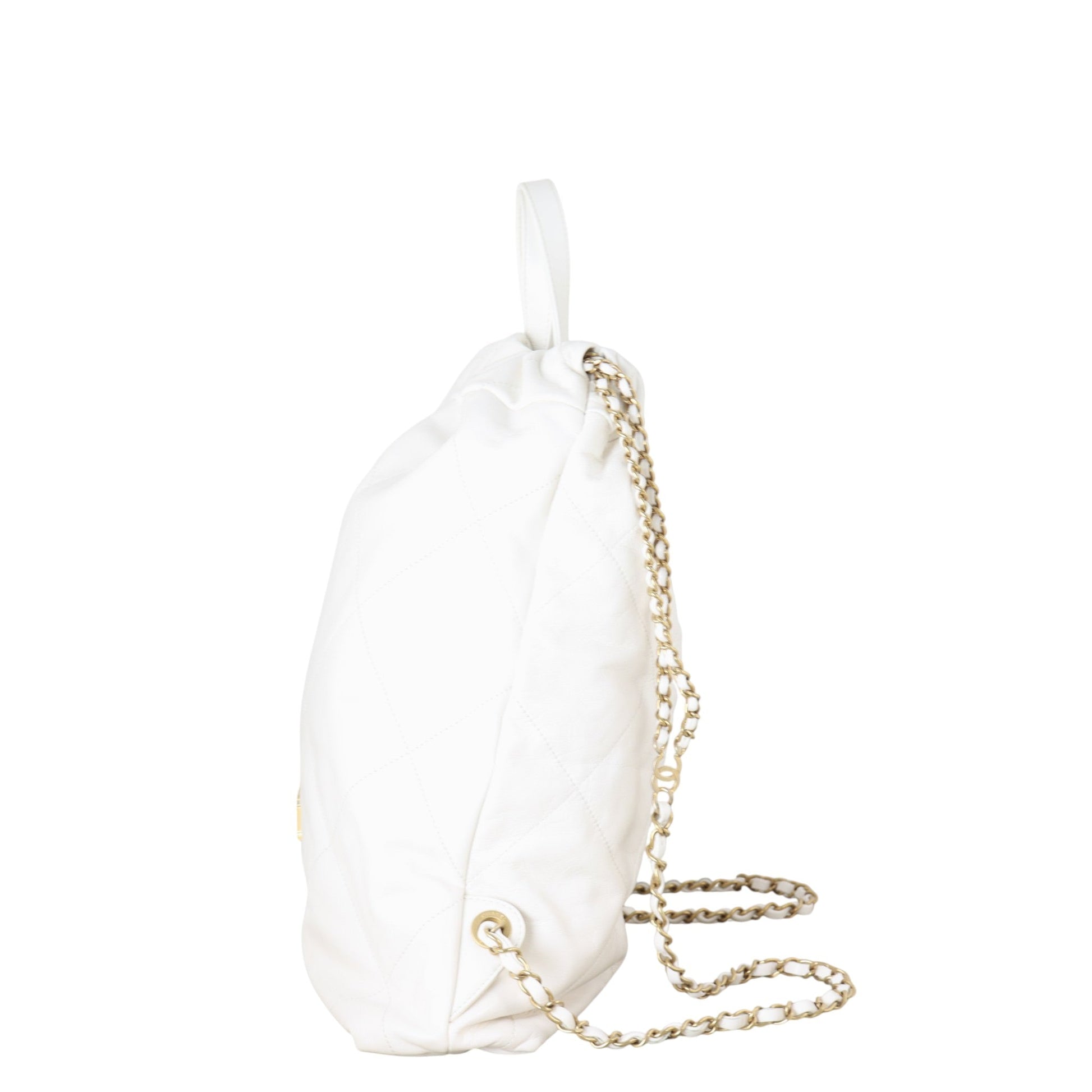 Chanel 22 Backpack Quilted White