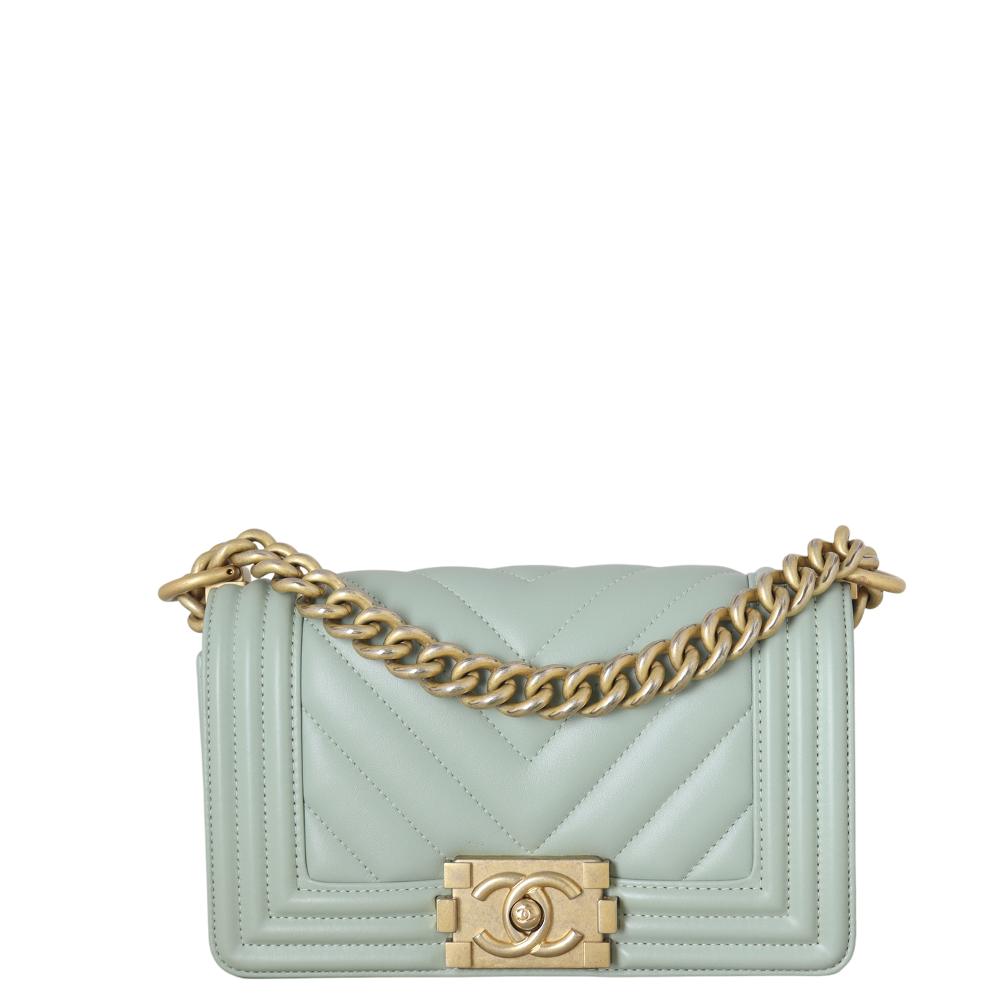 Chanel Boy Chevron Handbag Quilted Small Crossbody Bag