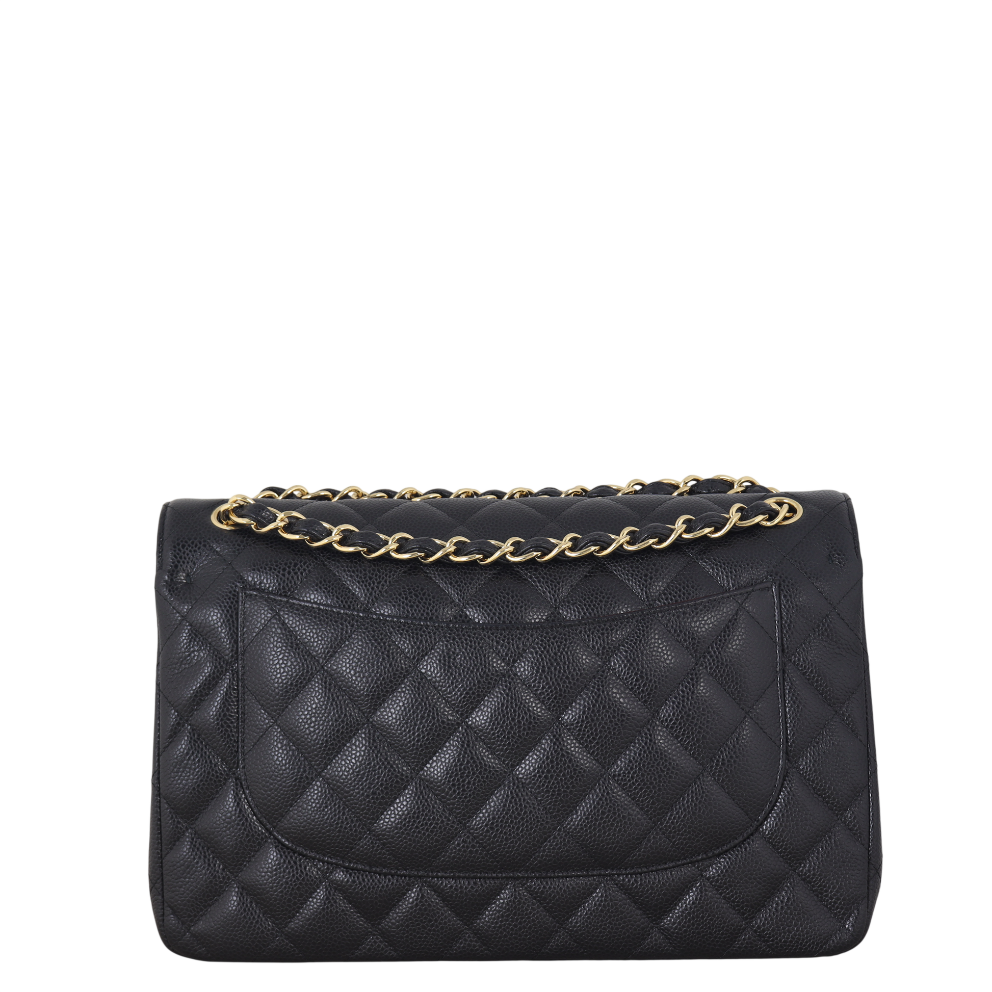 Chanel Classic Double Jumbo Caviar Handbag Quilted Black Crossbody Bag Caviar 04122025