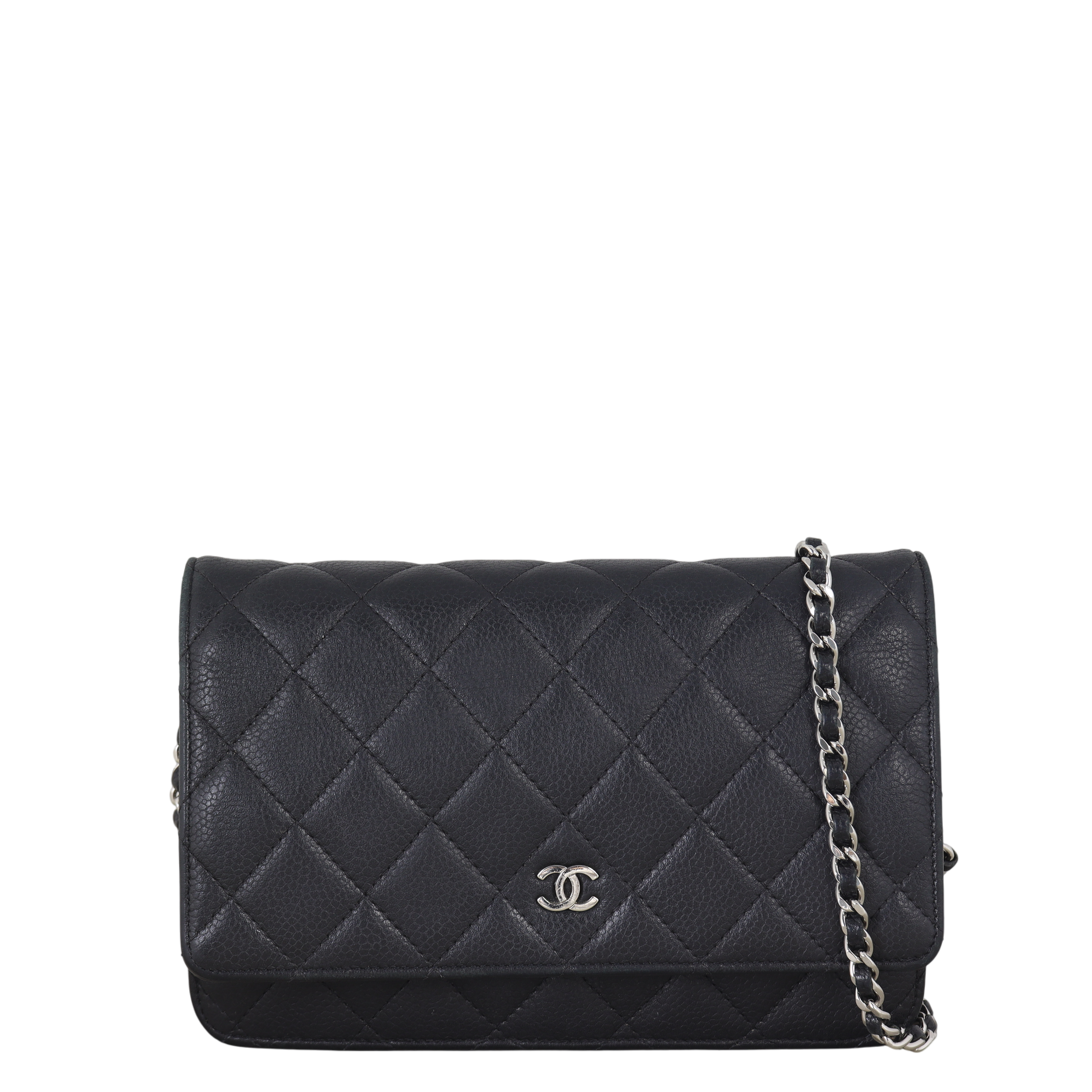 Chanel Classic Wallet on Chain Handbag Quilted Black Crossbody Bag Chain 04122025