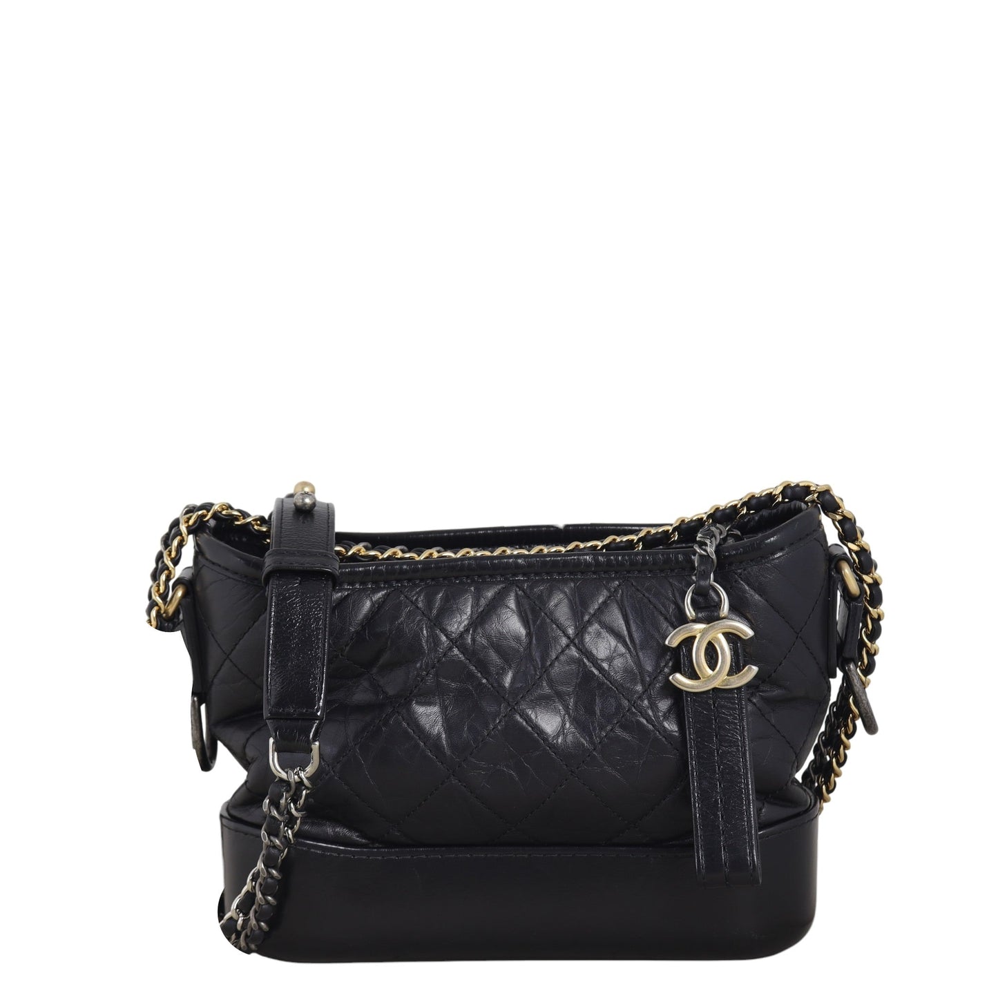 Chanel Gabrielle Hobo Quilted Black Shoulder Bag Small 05122025