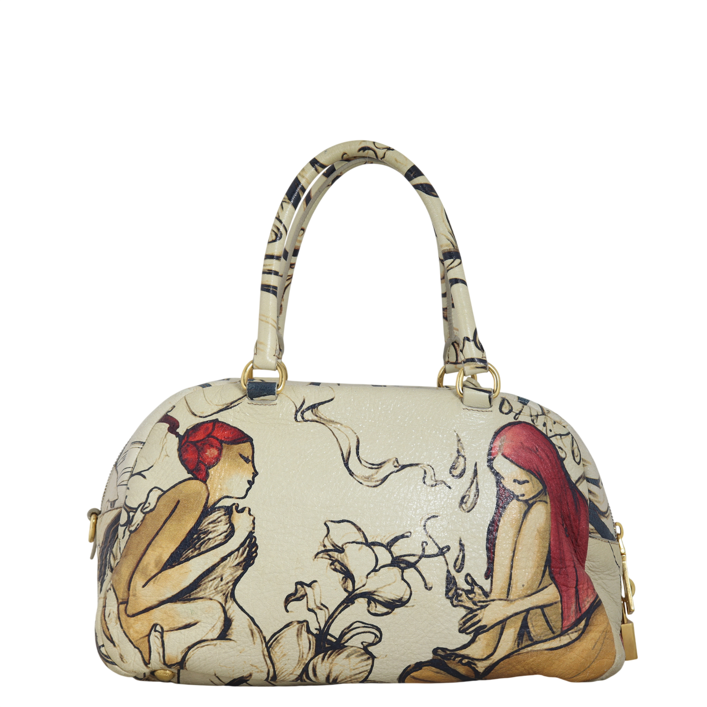 Prada X James Jean Cervo Lux Fairy Bauletto Travel Bag