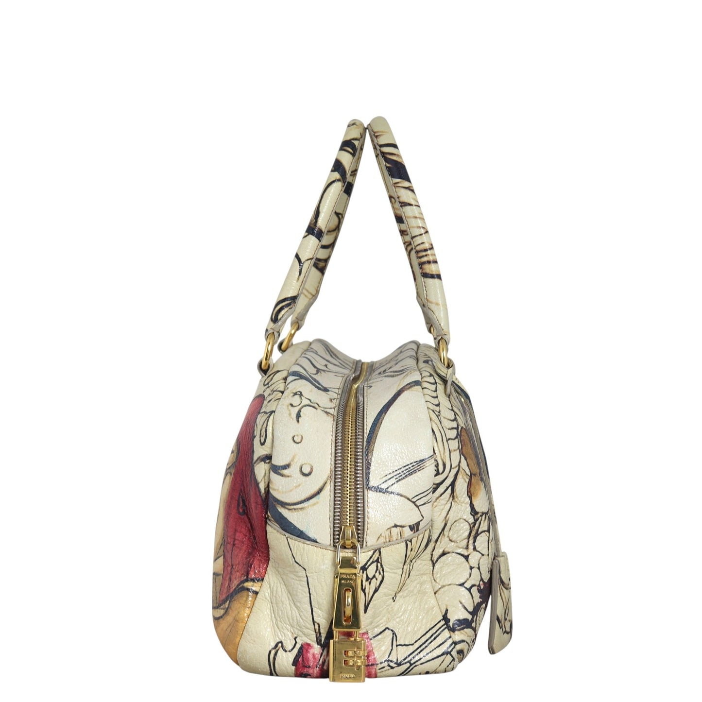 Prada X James Jean Cervo Lux Fairy Bauletto Travel Bag