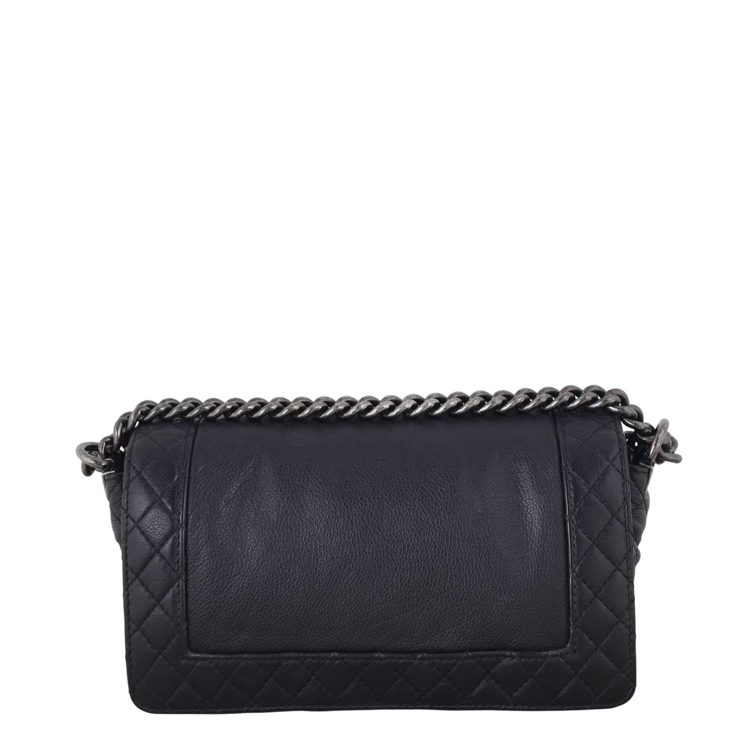 Chanel Boy Reverso Old Handbag Quilted Black Shoulder Bag
