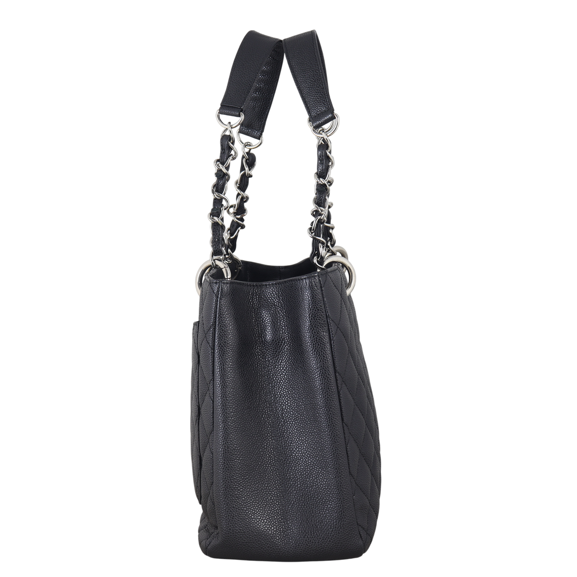 Chanel Grand Shopping Tote Quilted Black Shoulder Bag Tote 12122025