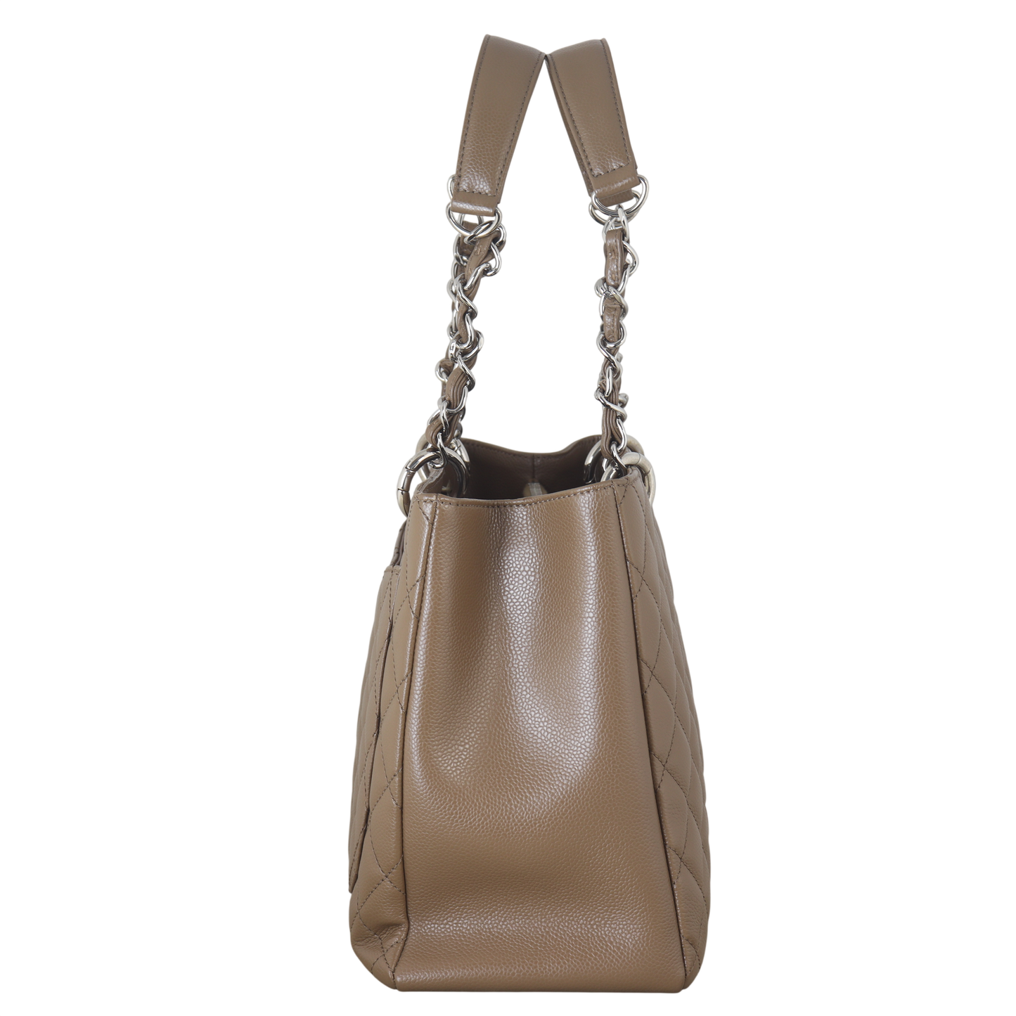 Chanel Grand Shopping Tote Quilted Brown Shoulder Bag