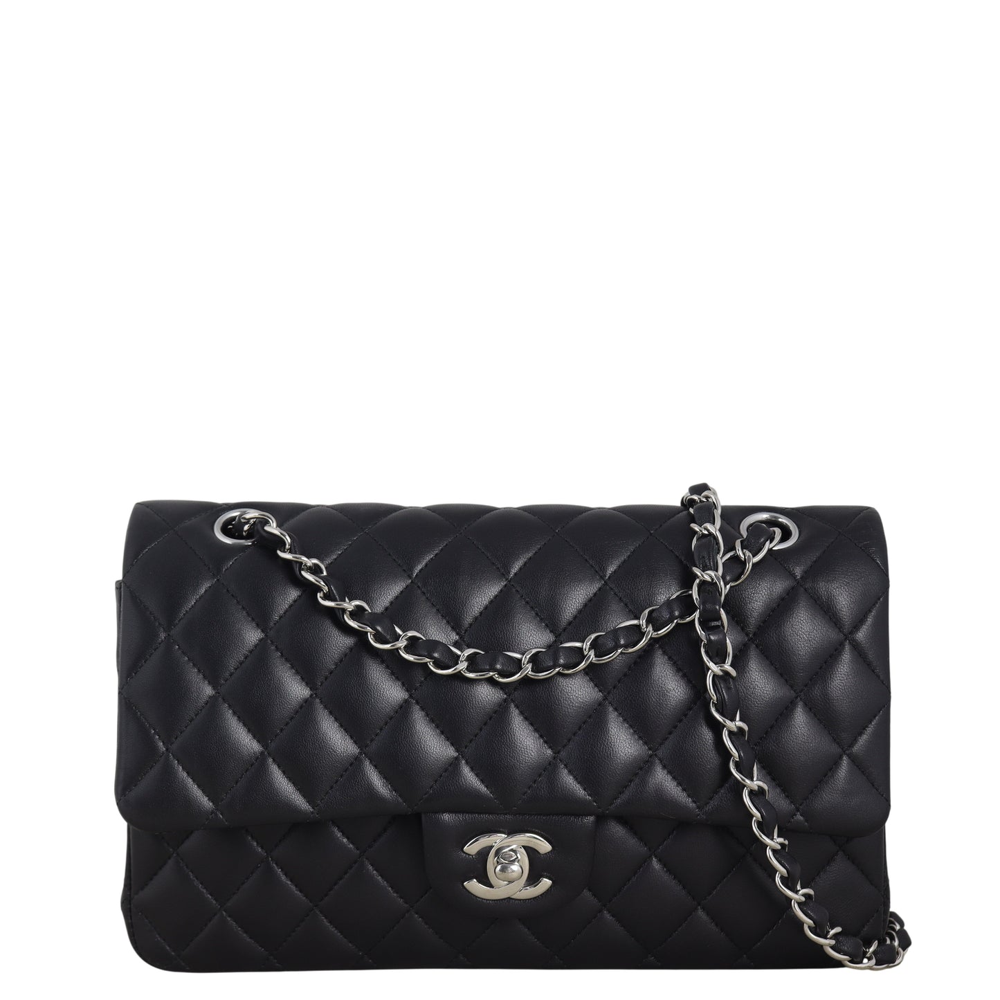 Chanel Classic Double Lambskin Handbag Quilted Medium Crossbody Bag