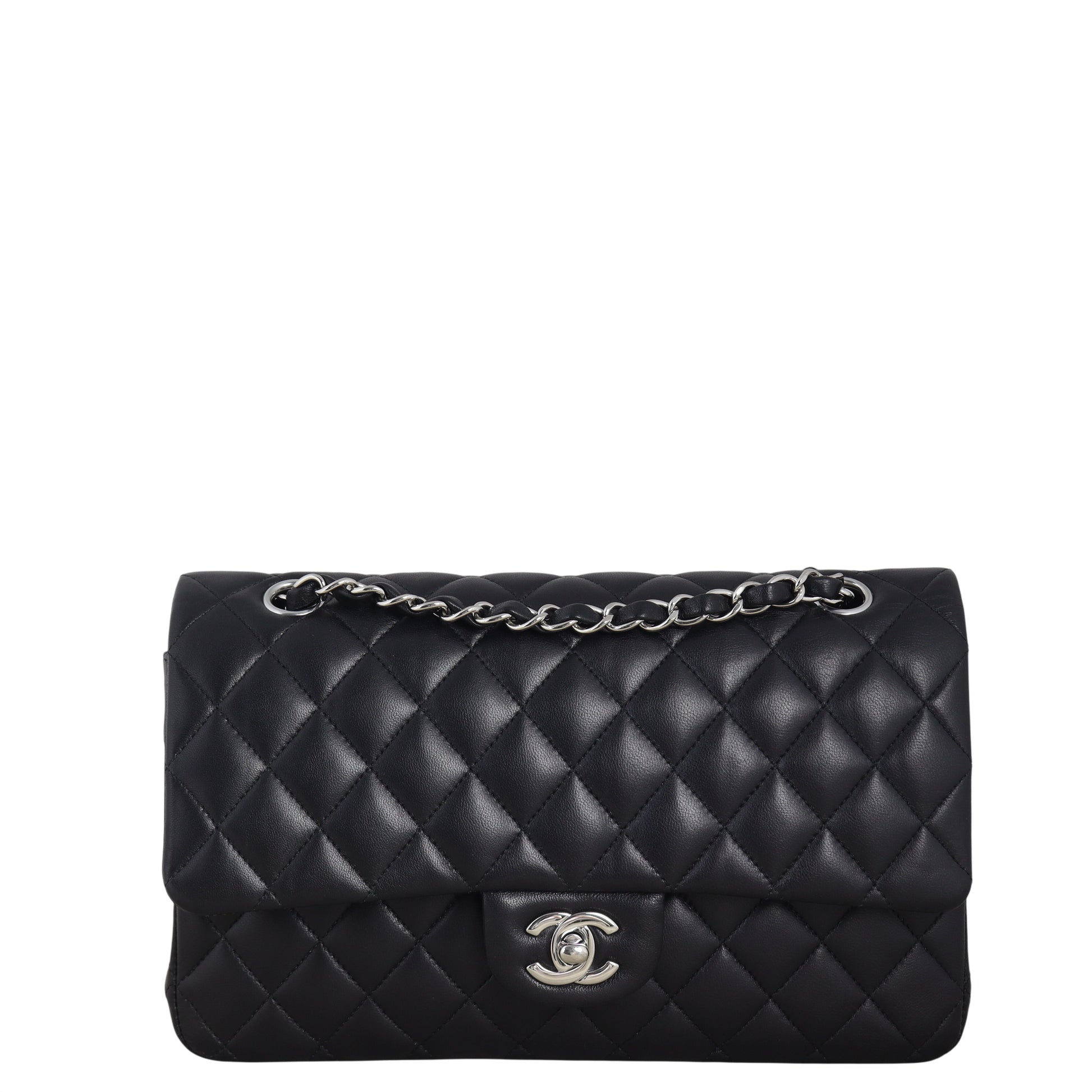 Chanel Classic Double Lambskin Handbag Quilted Medium Crossbody Bag