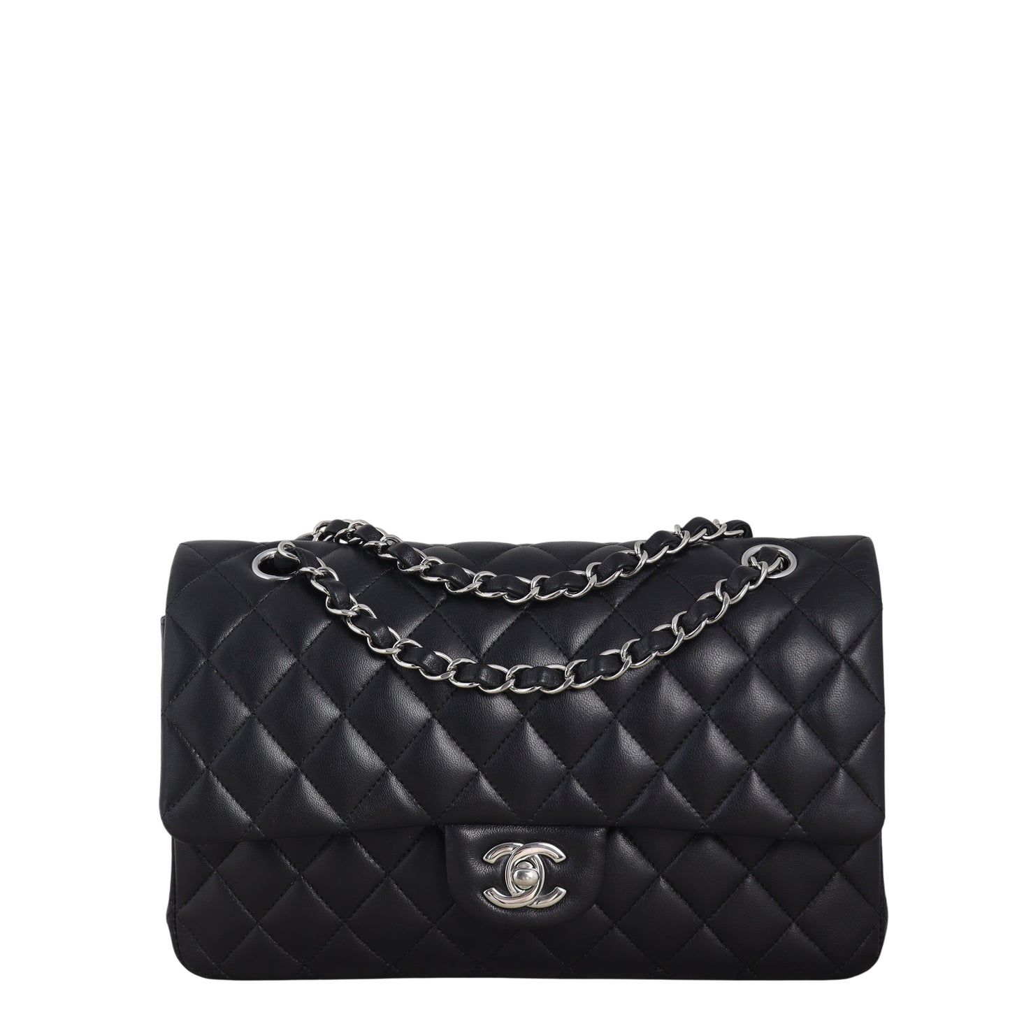 Chanel Classic Double Lambskin Handbag Quilted Medium Crossbody Bag