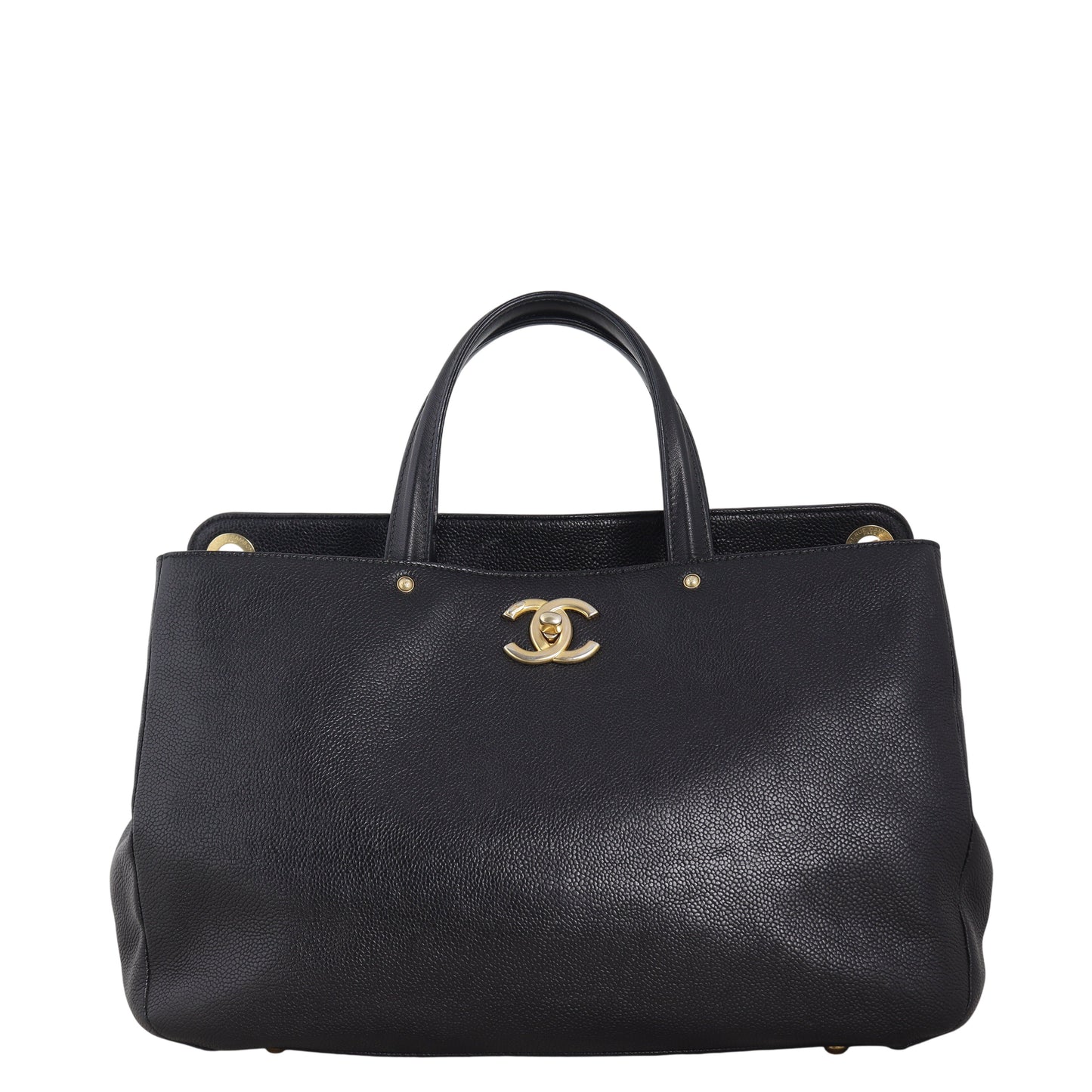 Chanel Caviar Shopping Tote Black Large Shoulder Bag