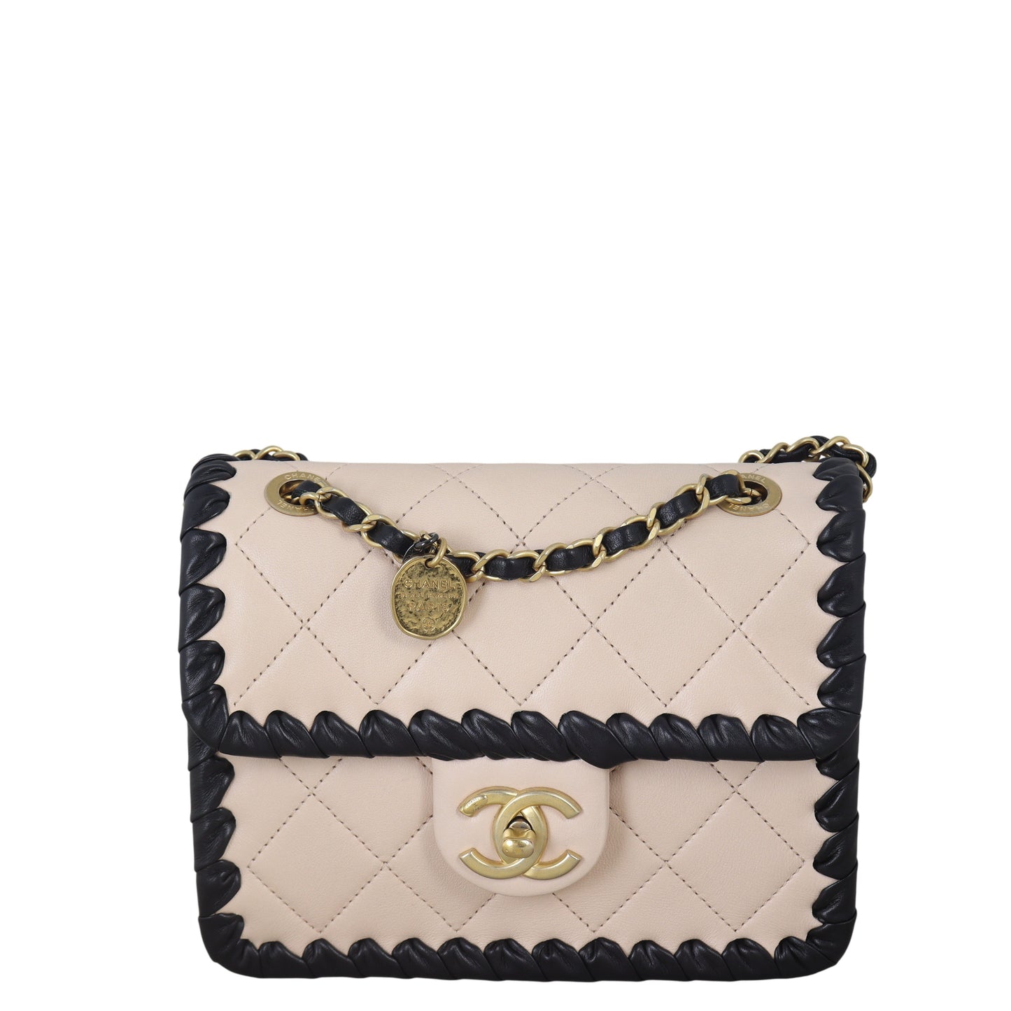 Chanel My Own Frame Flap Bag Quilted Pink Crossbody Bag