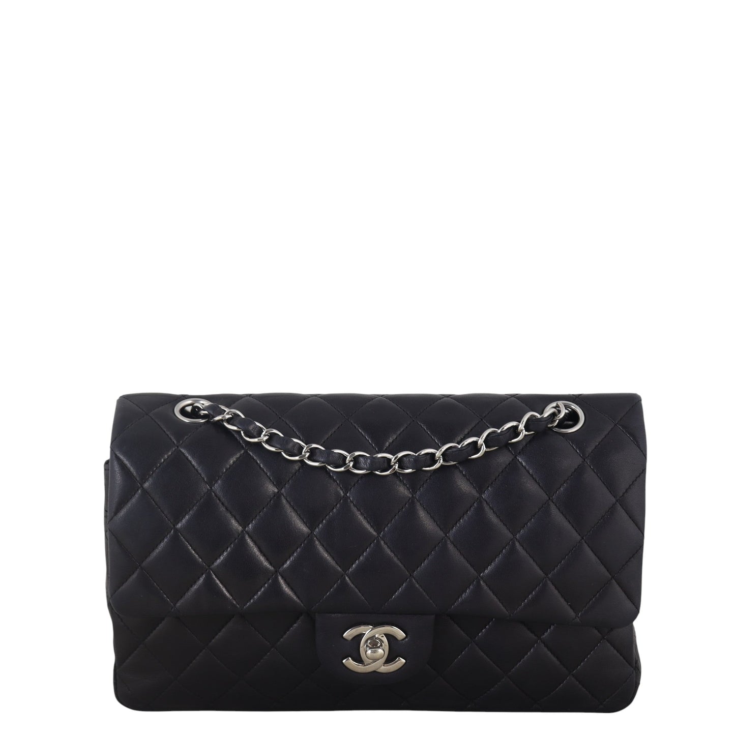 Chanel Classic Double Lambskin Handbag Quilted Medium Crossbody Bag Lambskin 23122025