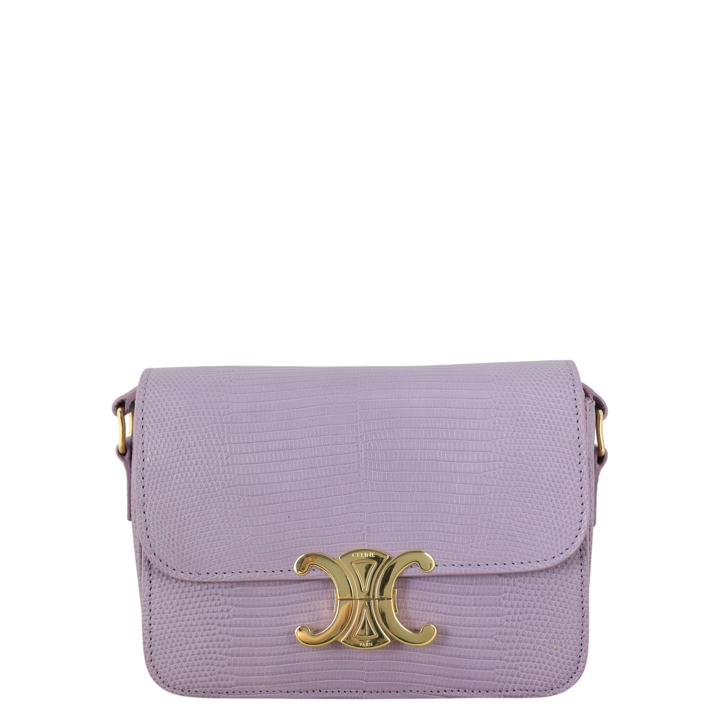 Celine Teen Triomphe Crossbody Lizard Handbag Crossbody Bag