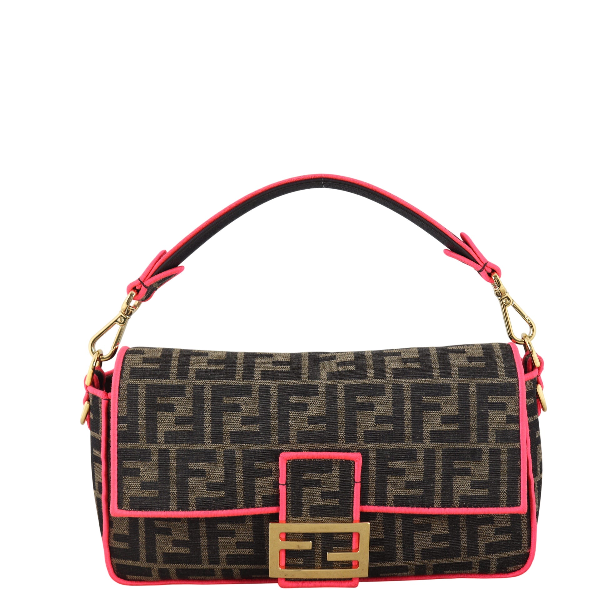 Fendi Baguette Bag Ff Fluoro Shoulder Bag