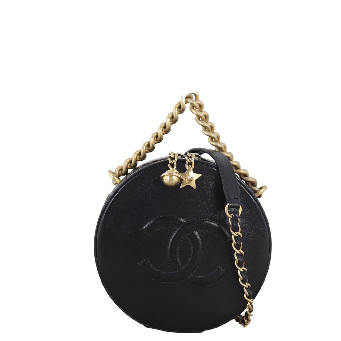 Chanel Round Clutch with Black Mini Crossbody Bag