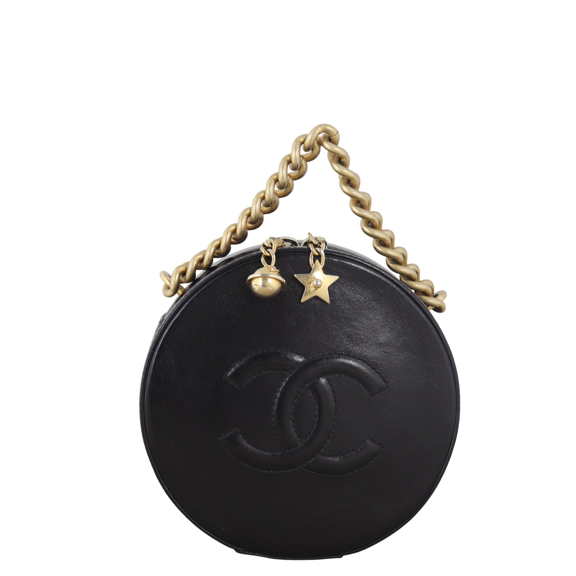 Chanel Round Clutch with Black Mini Crossbody Bag