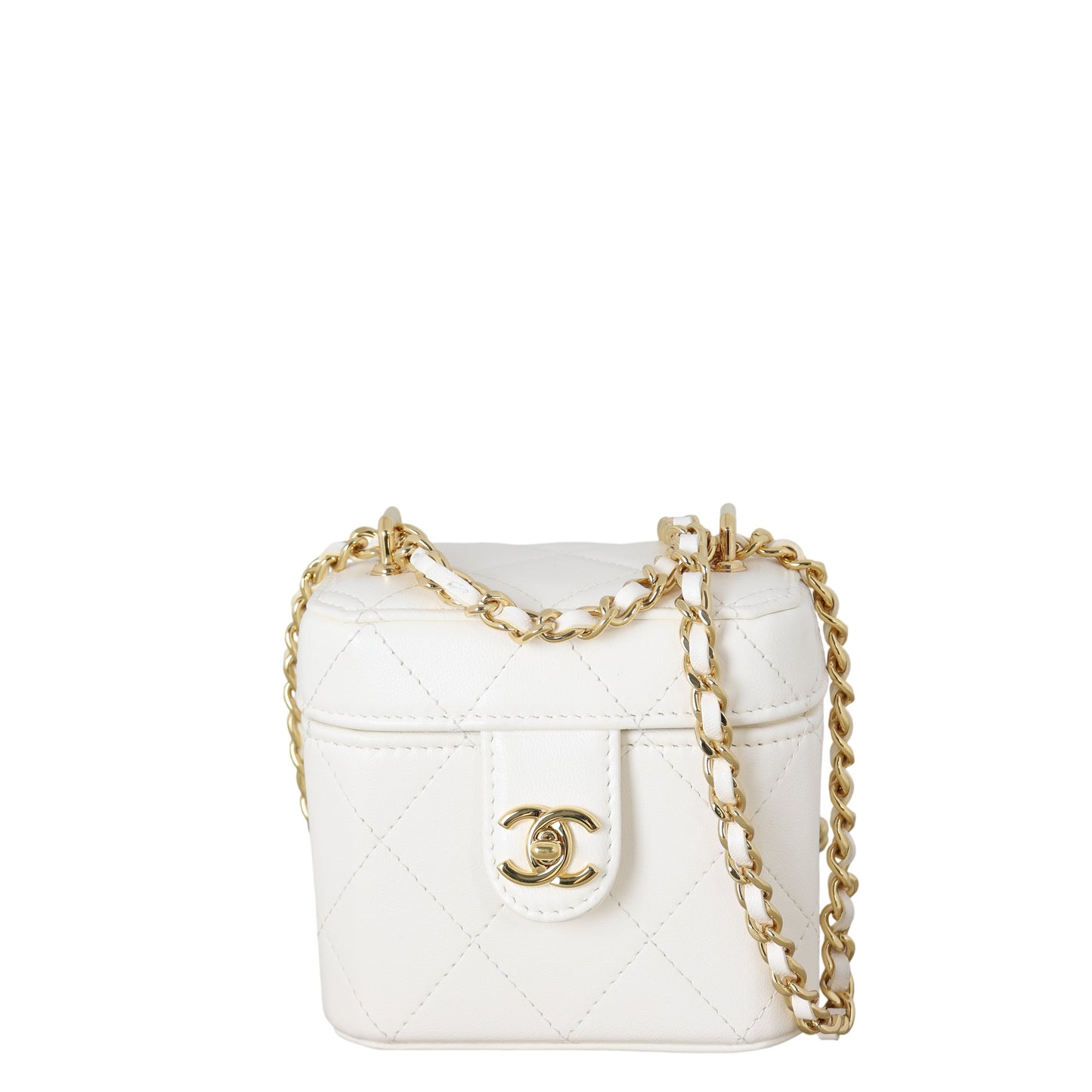 Chanel Vanity Case Bag White Mini Crossbody Bag
