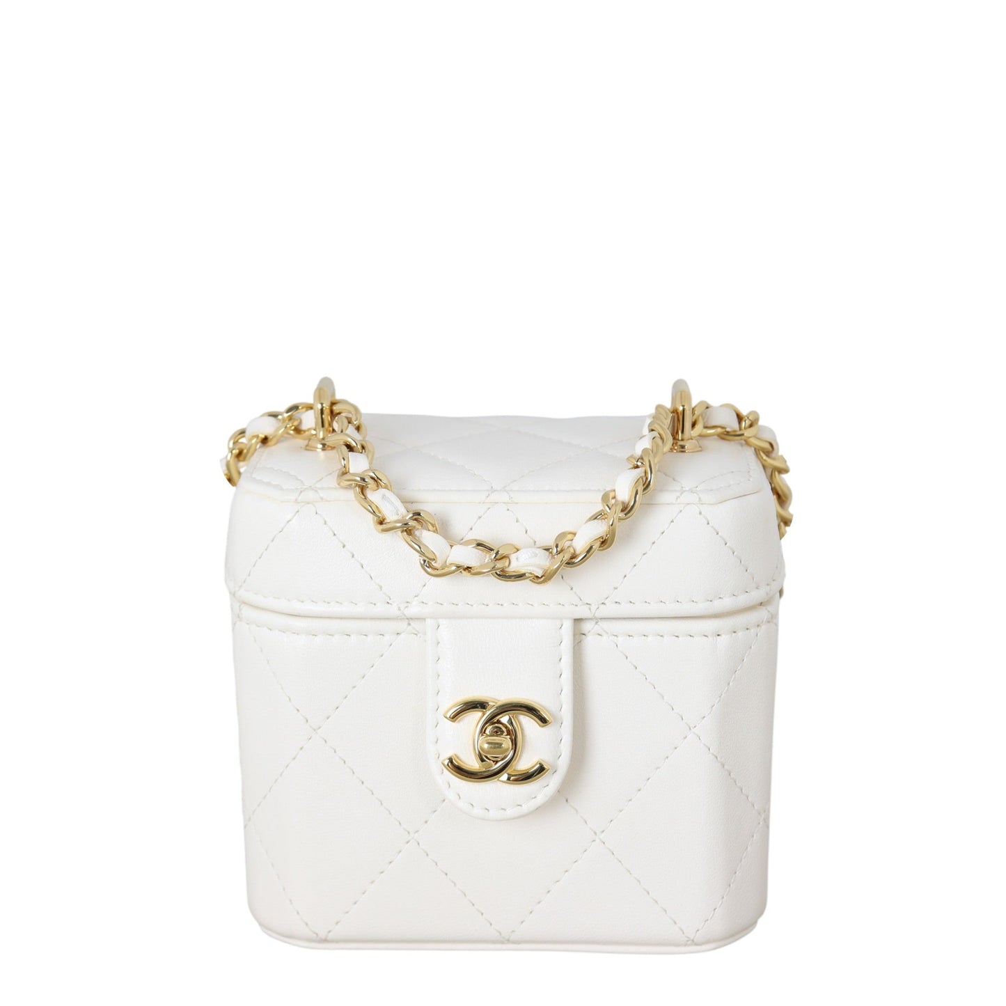 Chanel Vanity Case Bag White Mini Crossbody Bag
