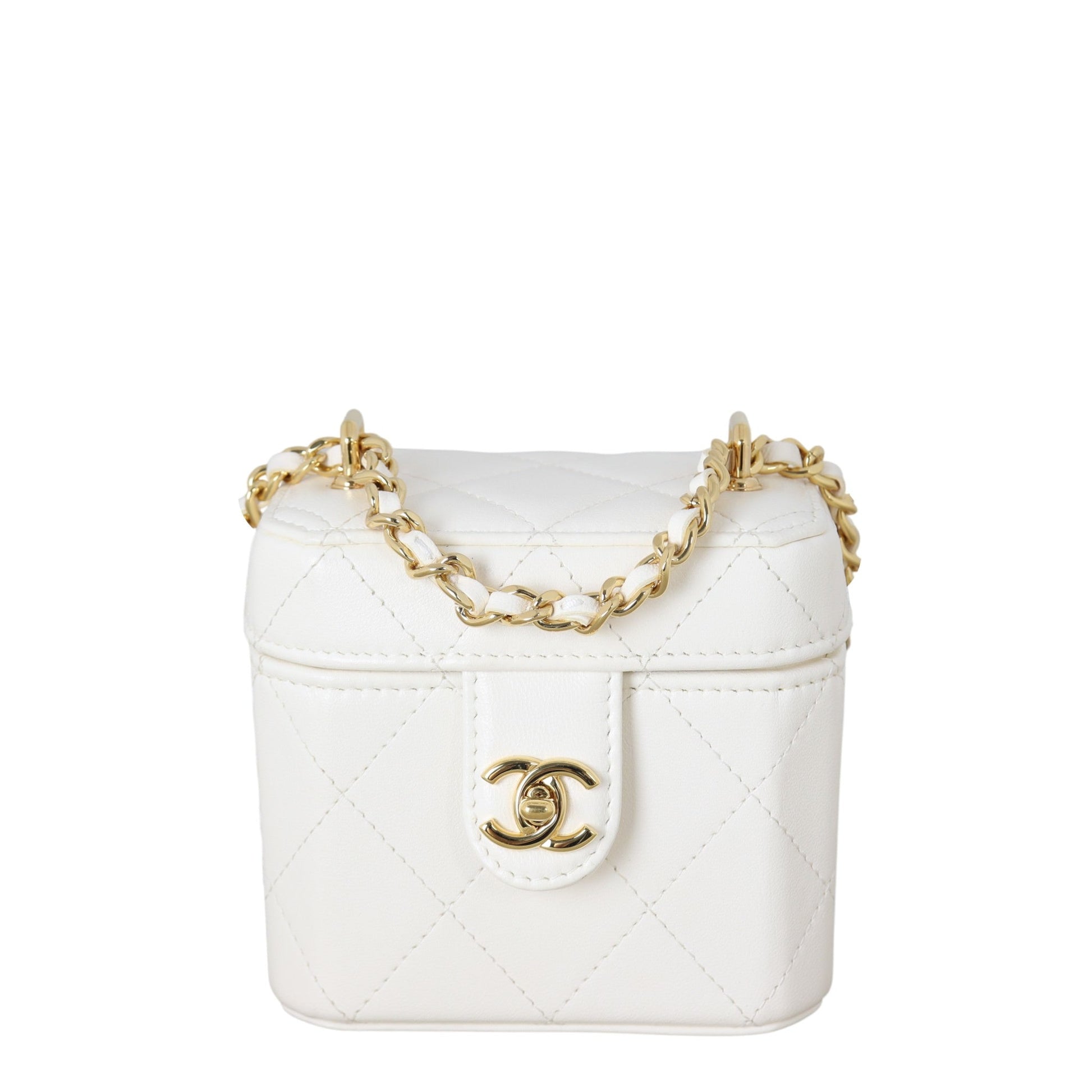 Chanel Vanity Case Bag White Mini Crossbody Bag