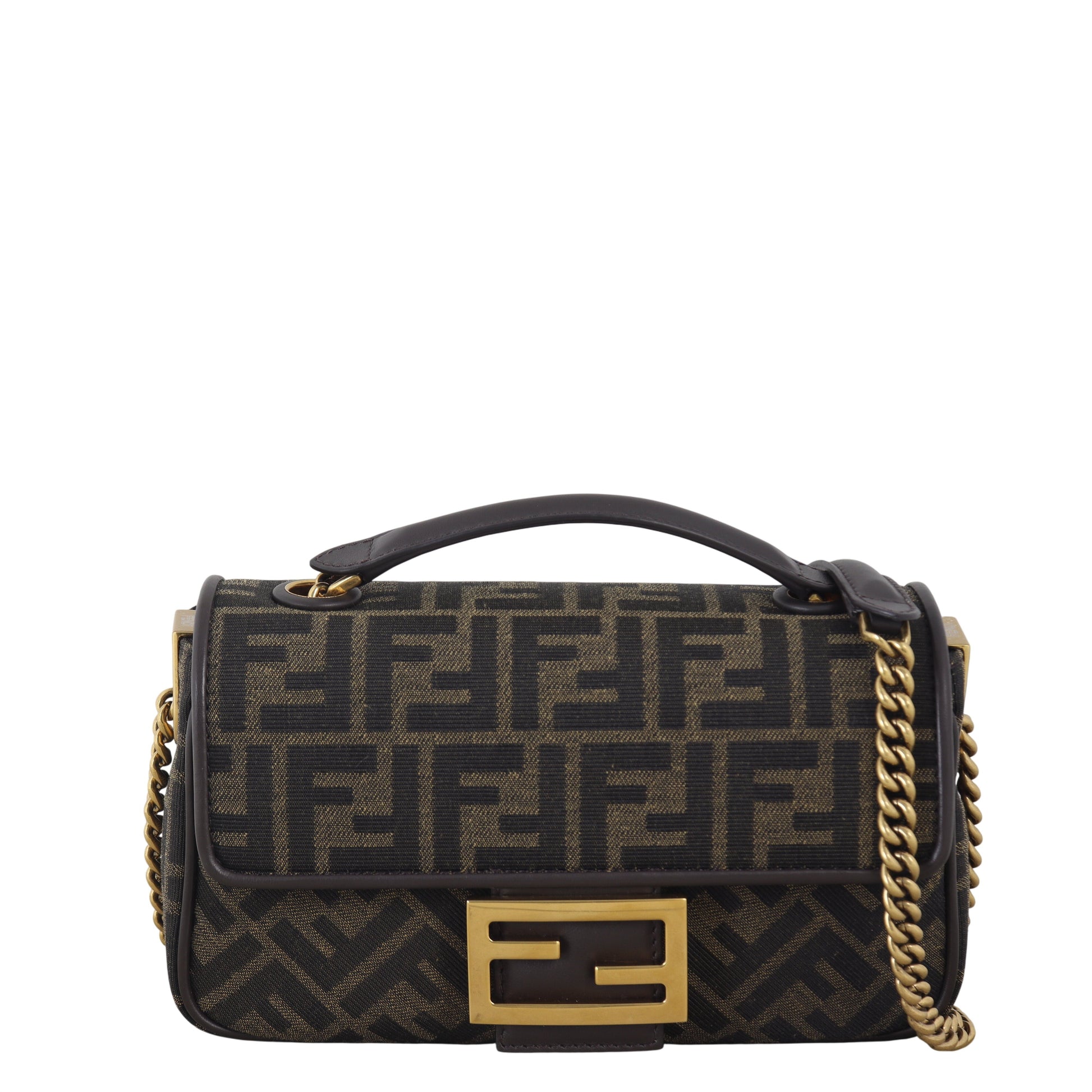 Fendi Shoulder Bag Baguette Midi Bag 2 Chain
