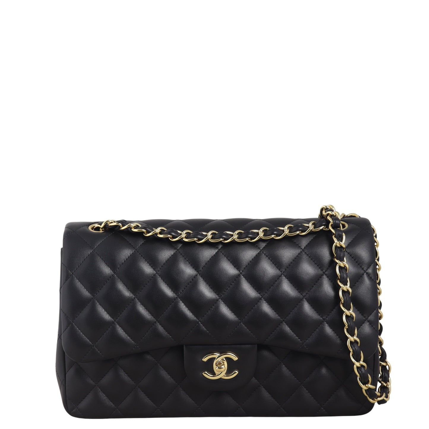 Chanel Classic Double Jumbo Lambskin Handbag Flap