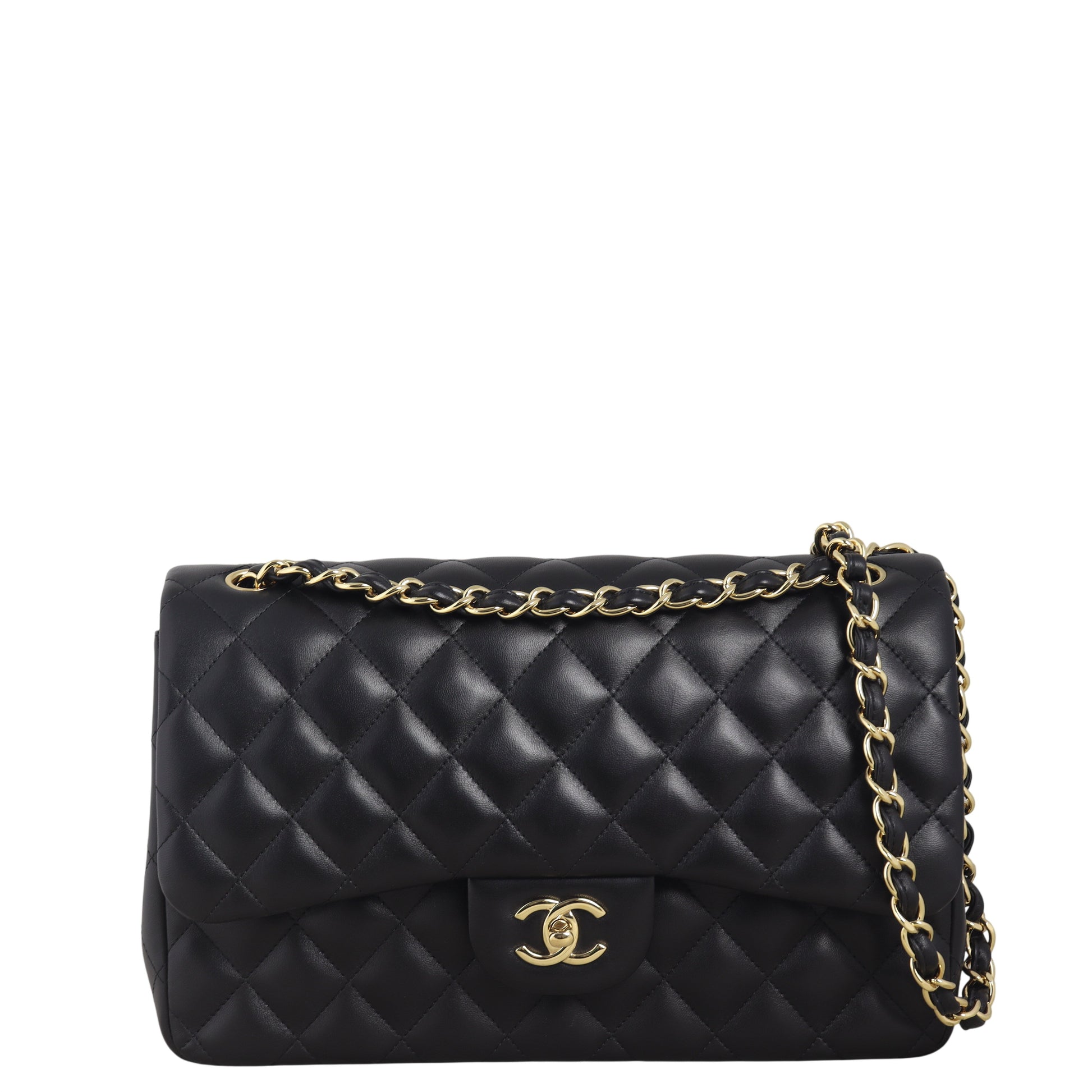 Chanel Classic Double Jumbo Lambskin Handbag Flap
