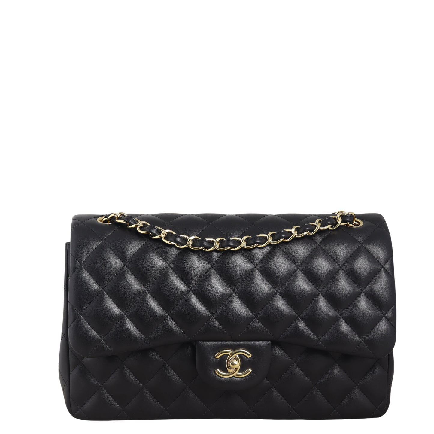 Chanel Classic Double Jumbo Lambskin Handbag Flap