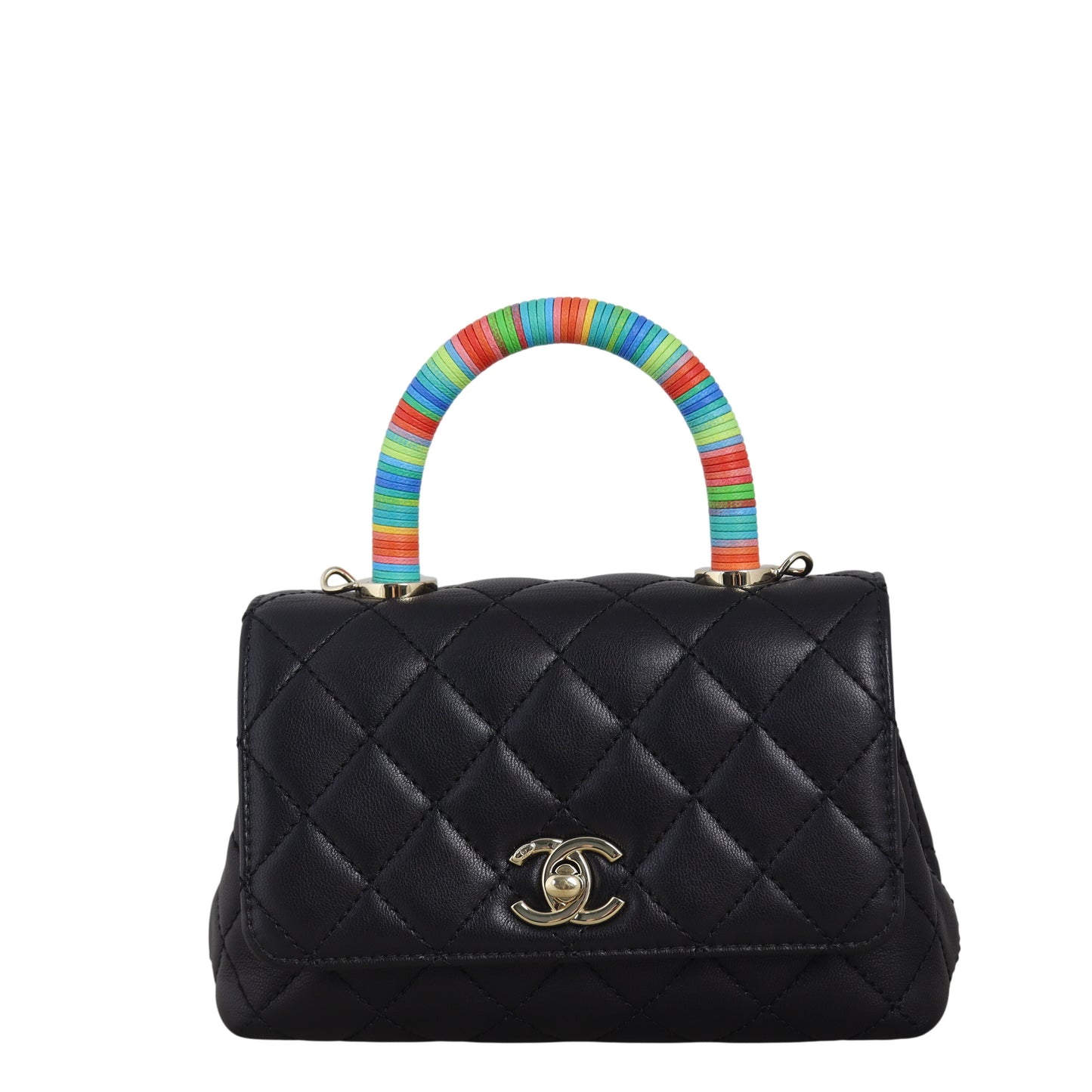 Chanel Coco Top Handle Extra Bag Quilted Black Crossbody Bag Bag 14012026