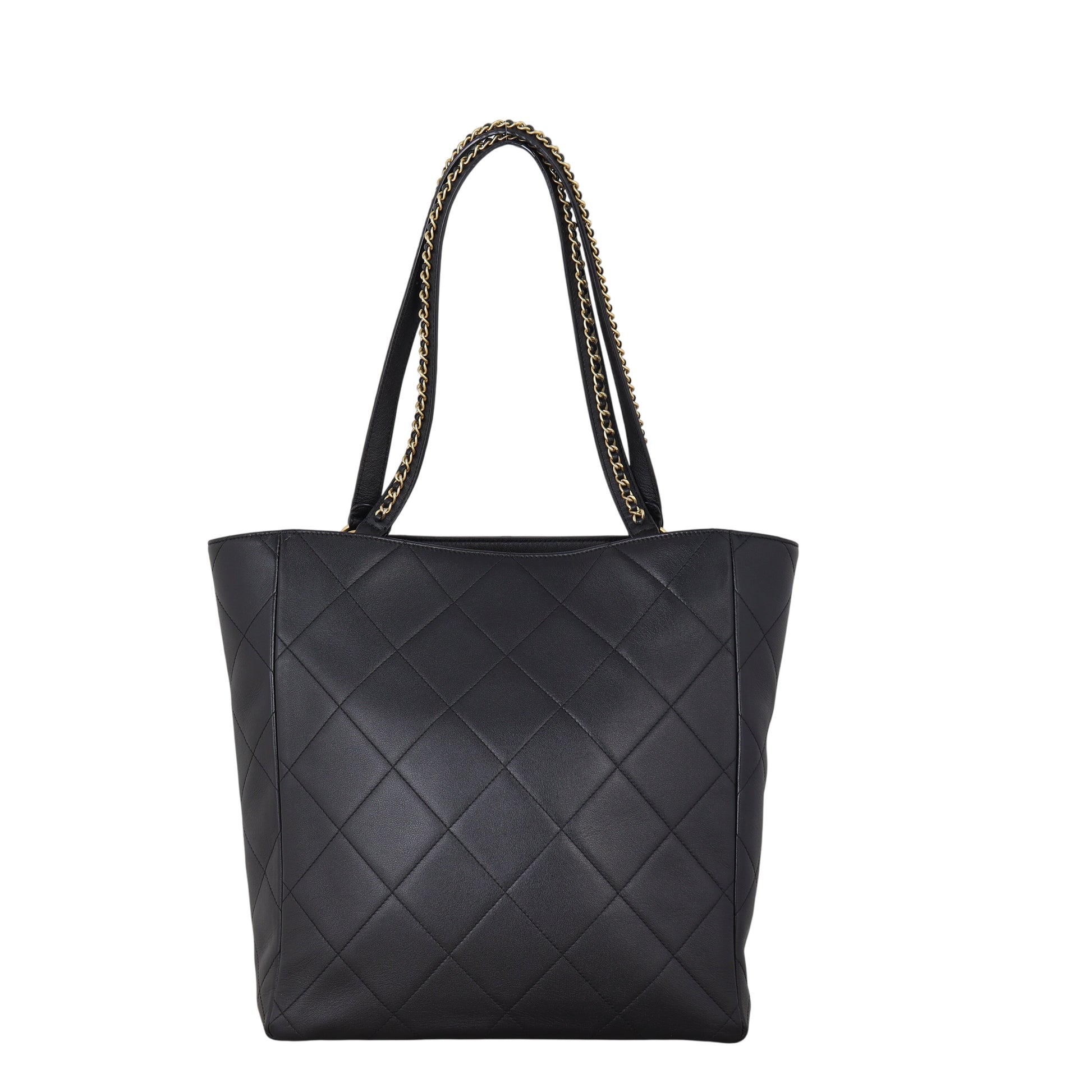 Chanel CC Shopping Tote Quilted Black Shoulder Bag Tote 19012026