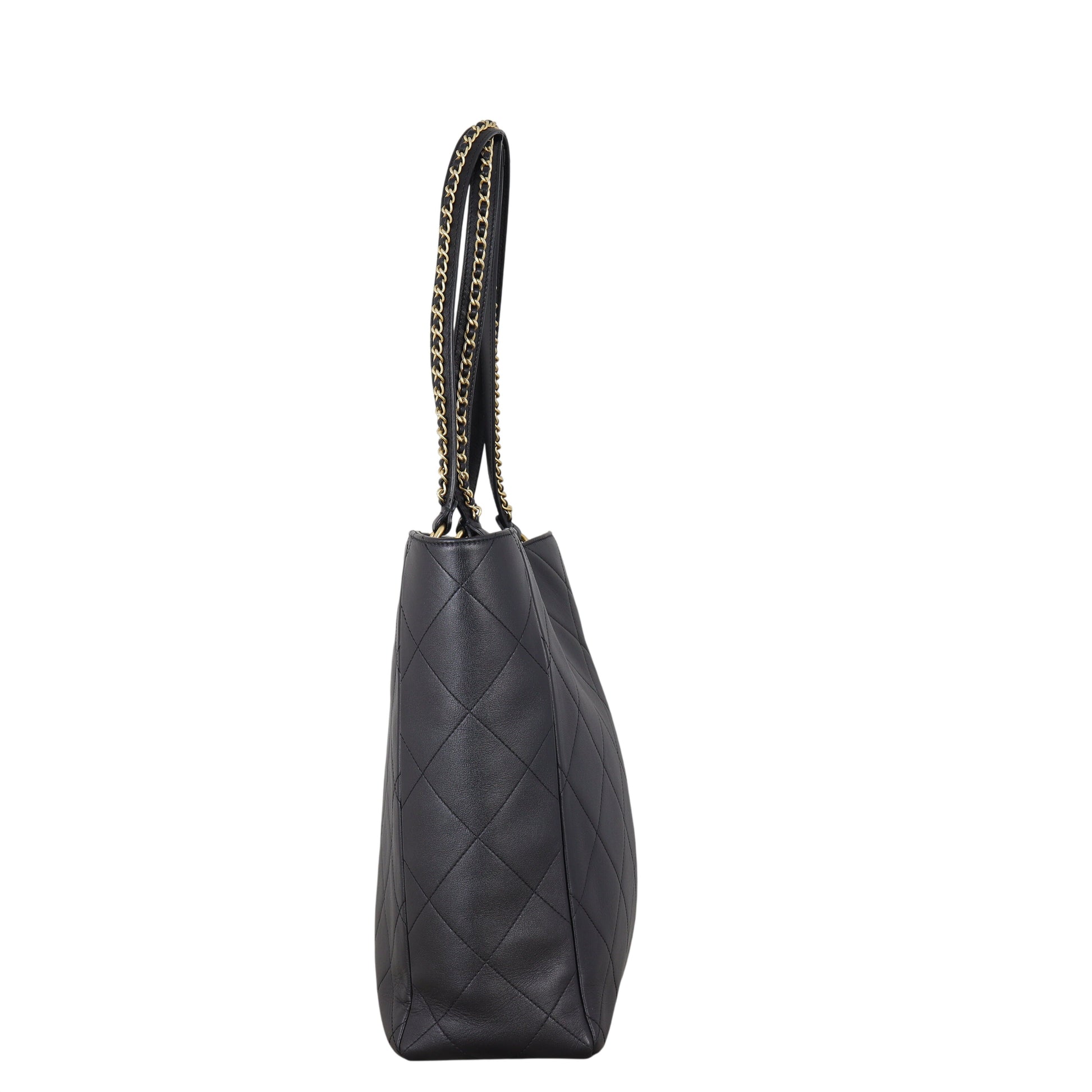 Chanel CC Shopping Tote Quilted Black Shoulder Bag Tote 19012026
