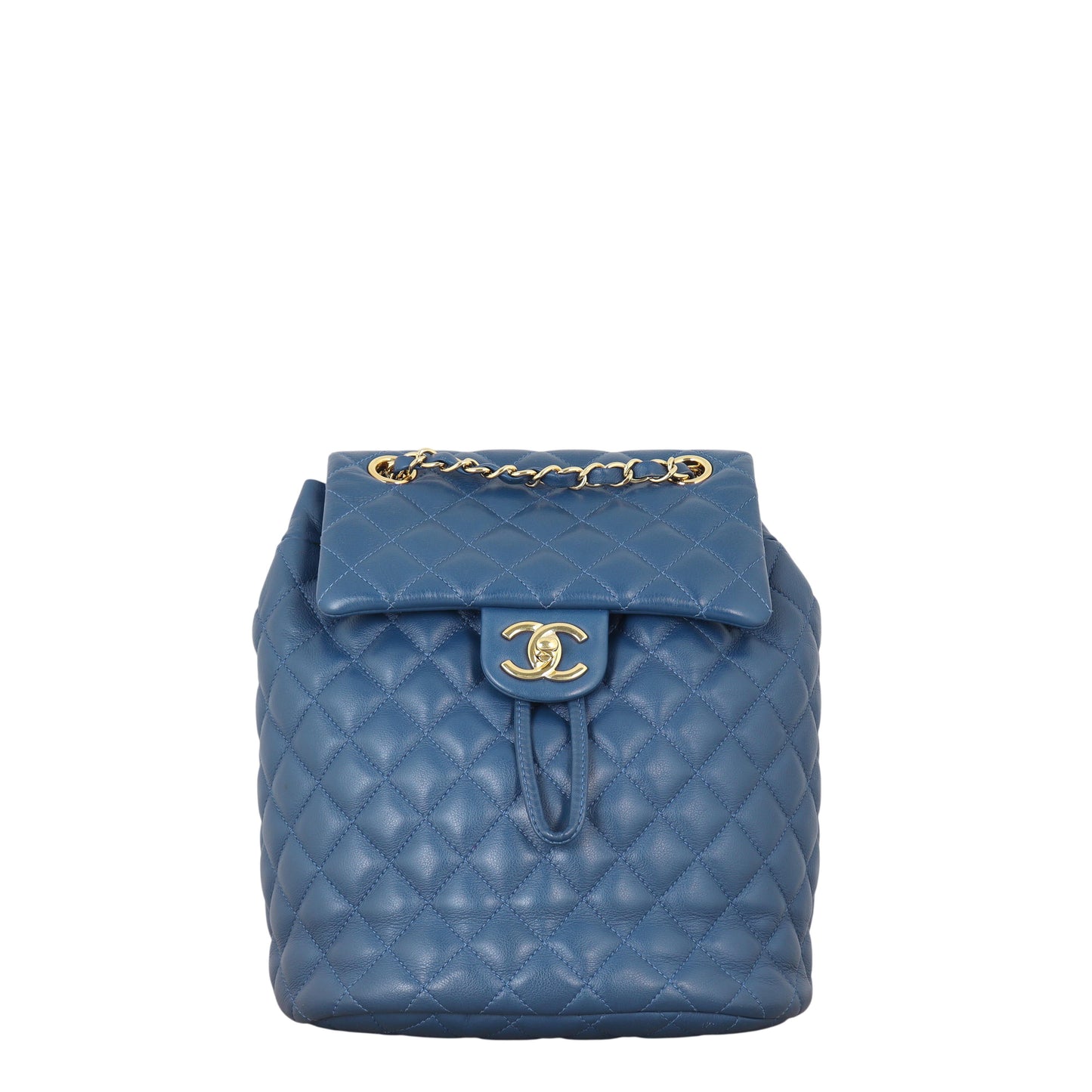 Chanel Urban Spirit Backpack Quilted Blue