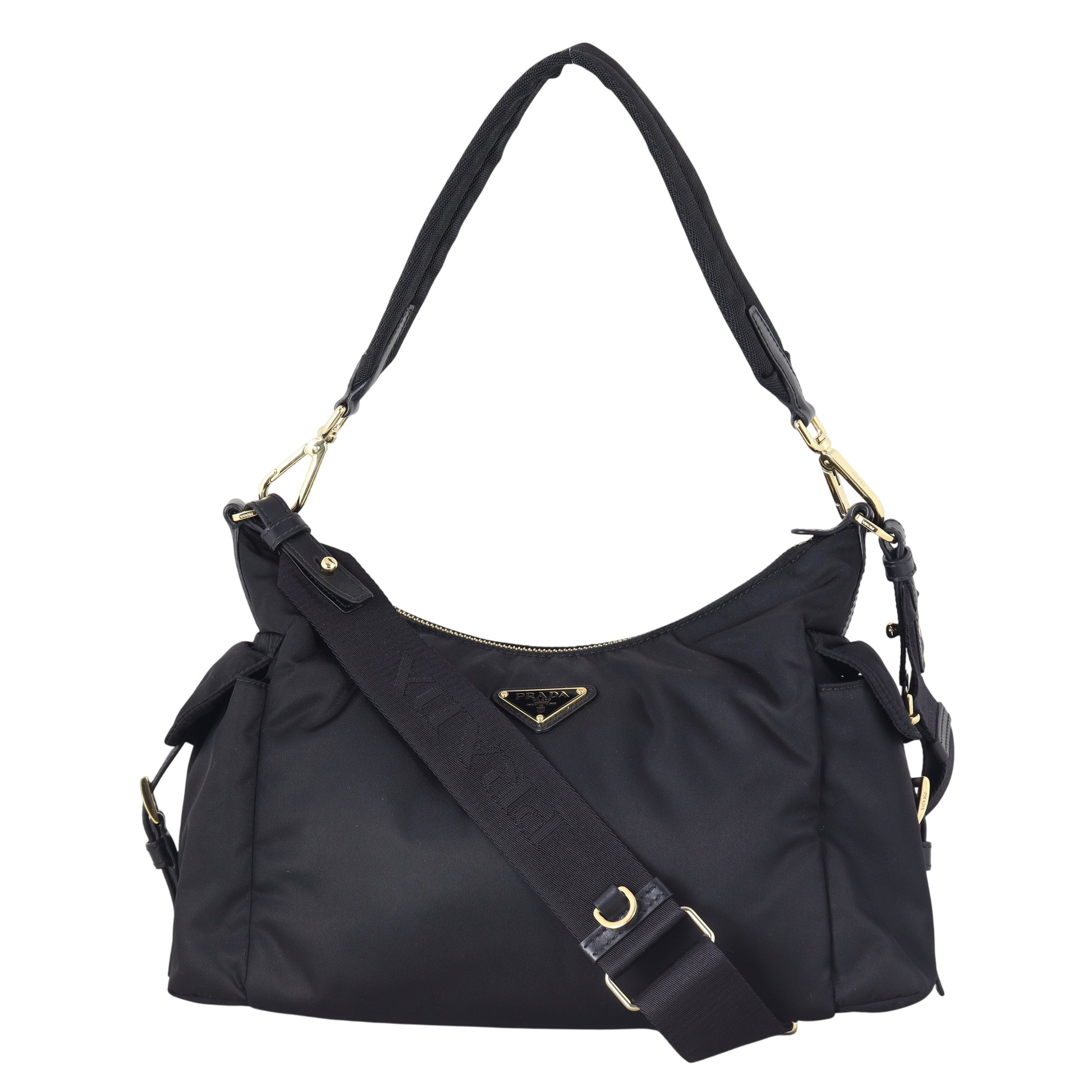 Prada Crossbody Bag Re- Explore Bag Nylon Black Large Shoulder Bag