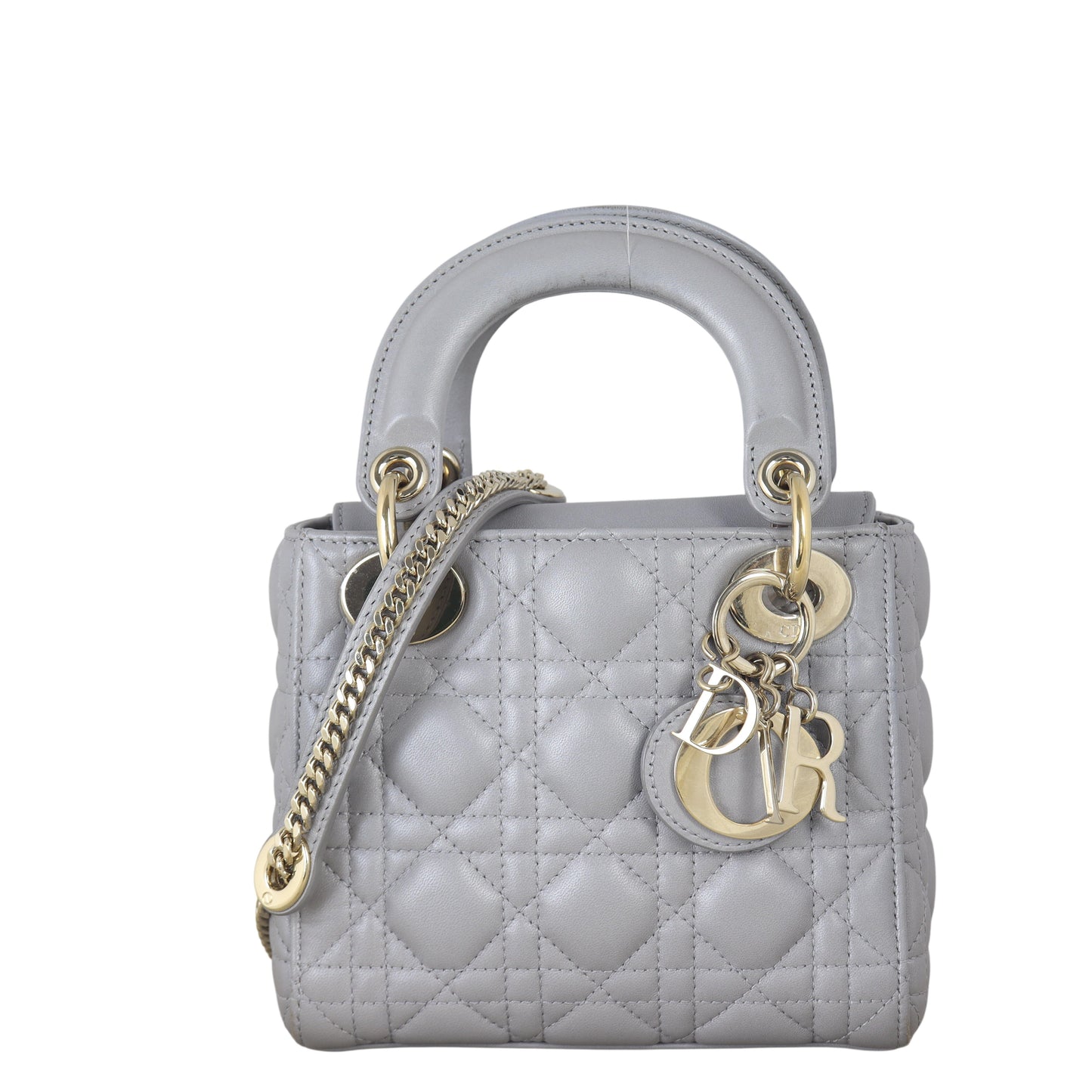 Dior Crossbody Bag Lady 14 Gray Mini Small Shoulder Bag